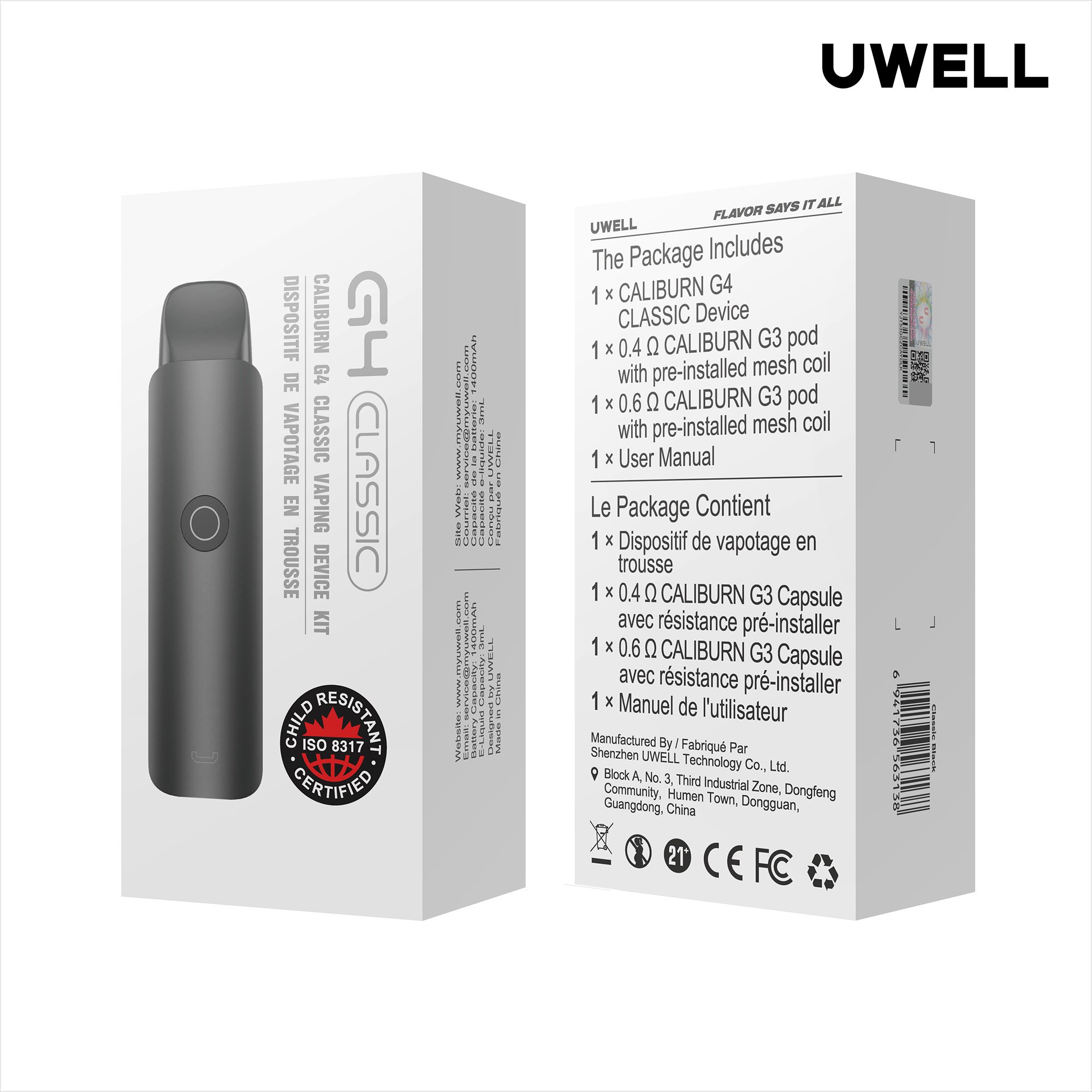 UWELL UWELL CALIBURN G4 CLASSIC POD KIT [CRC]