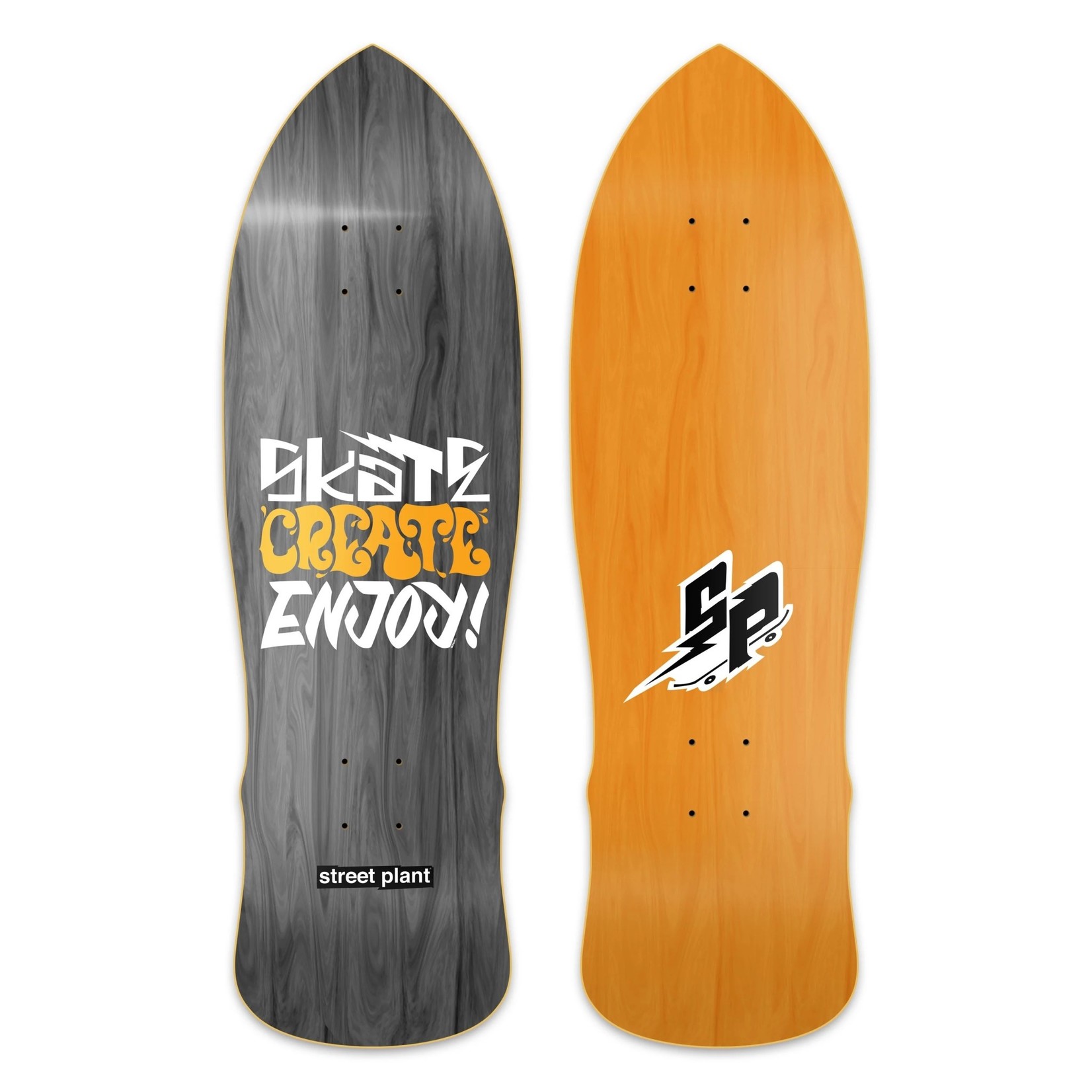 Street Plant Street Plant Skate Create Enjoy Deck (9.5") *STAIN VARIES*