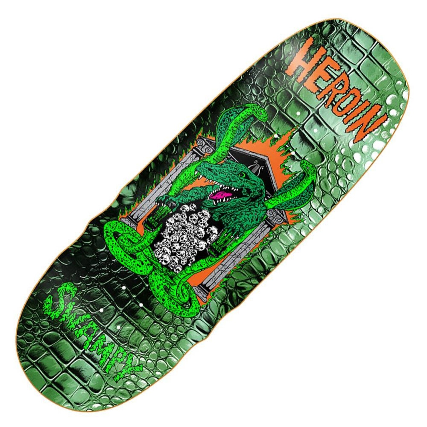 Heroin Skateboards Swampy Knock Off 10.6" Deck
