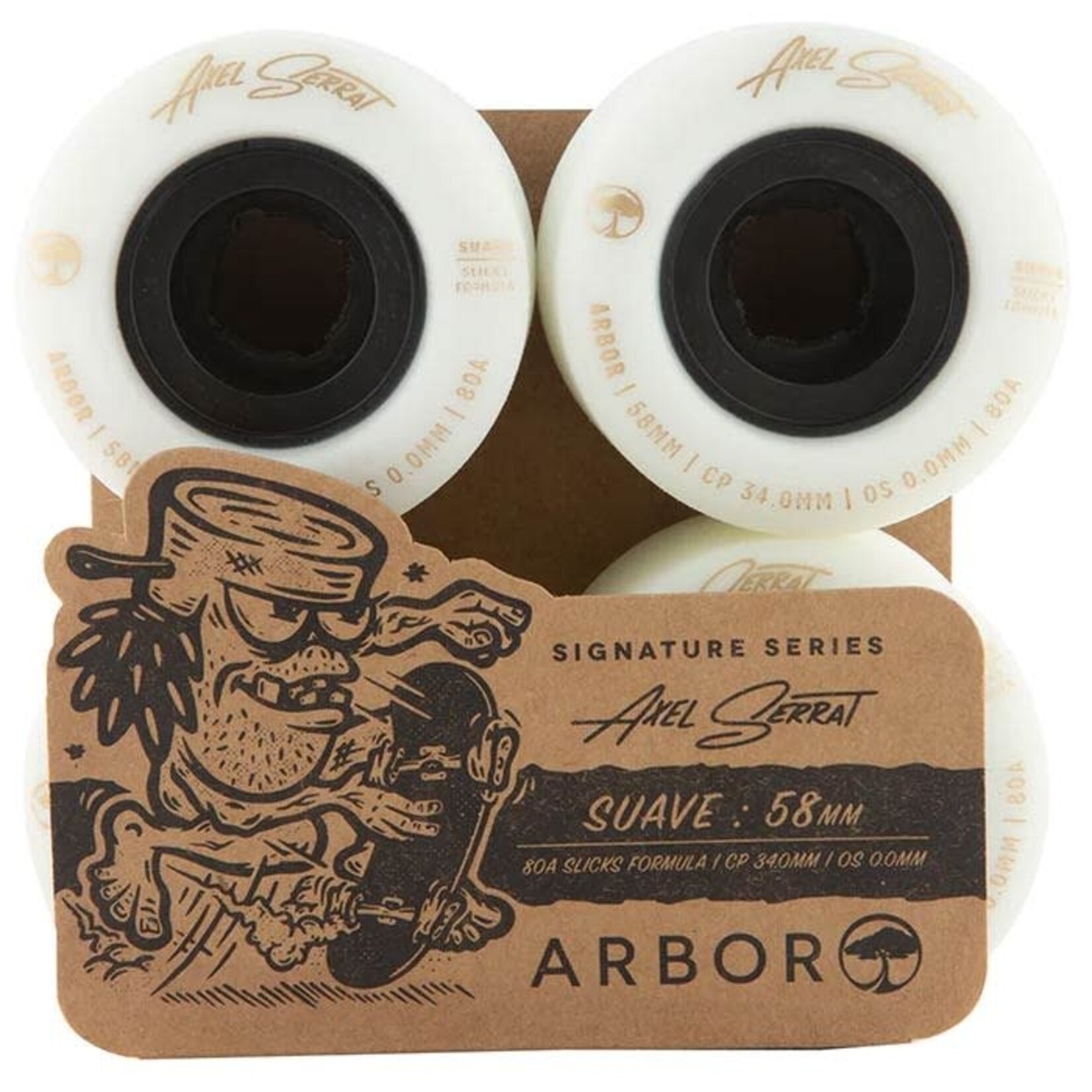 Arbor Arbor Wheels Suave Axel Serrat 80a 58mm White