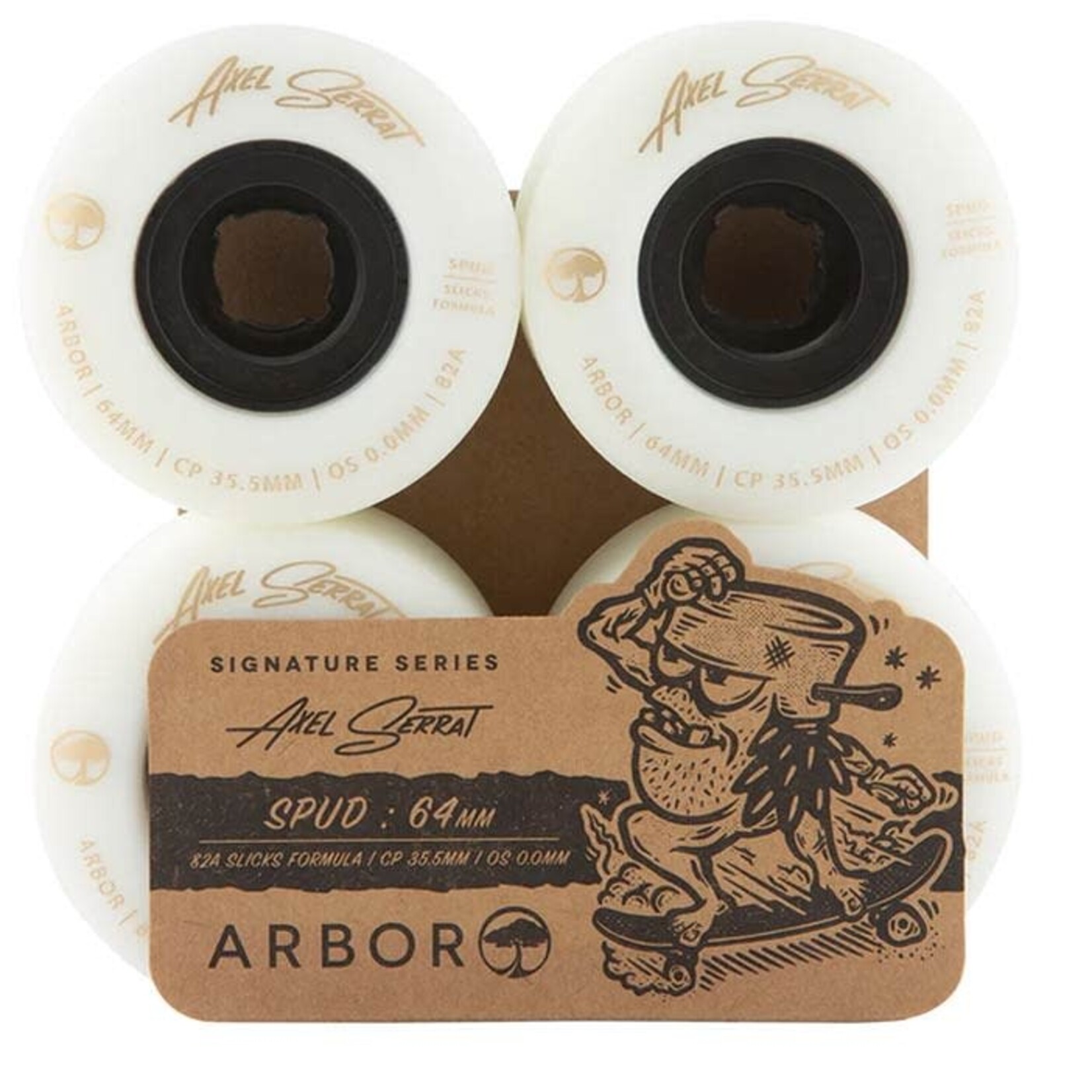 Arbor Arbor Wheels Spud Axel Serrat 82a 64mm White