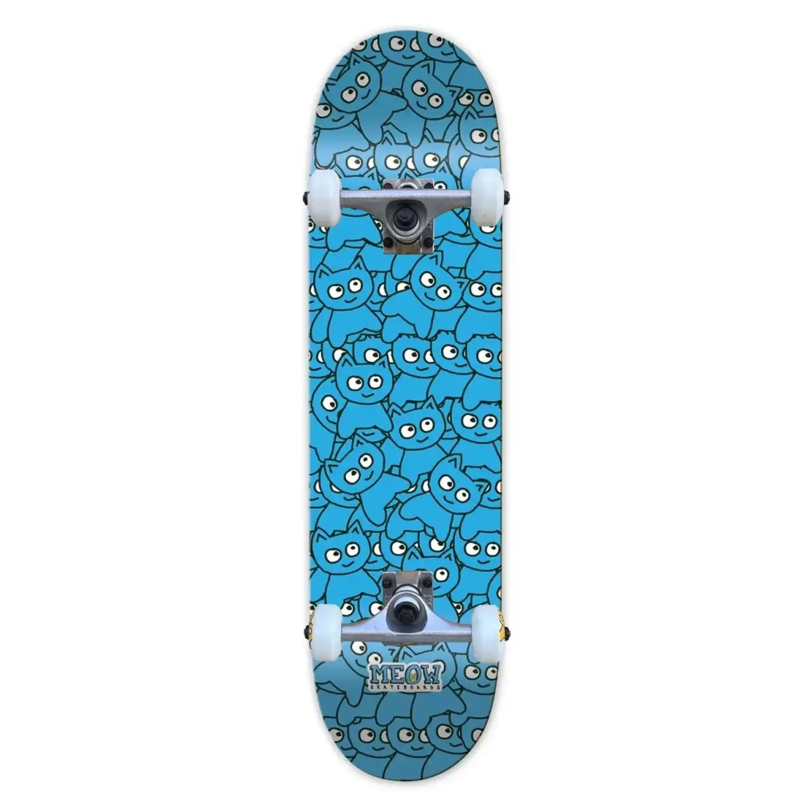 Meow Skateboards Sticker Pile Complete Cyan 8.25"