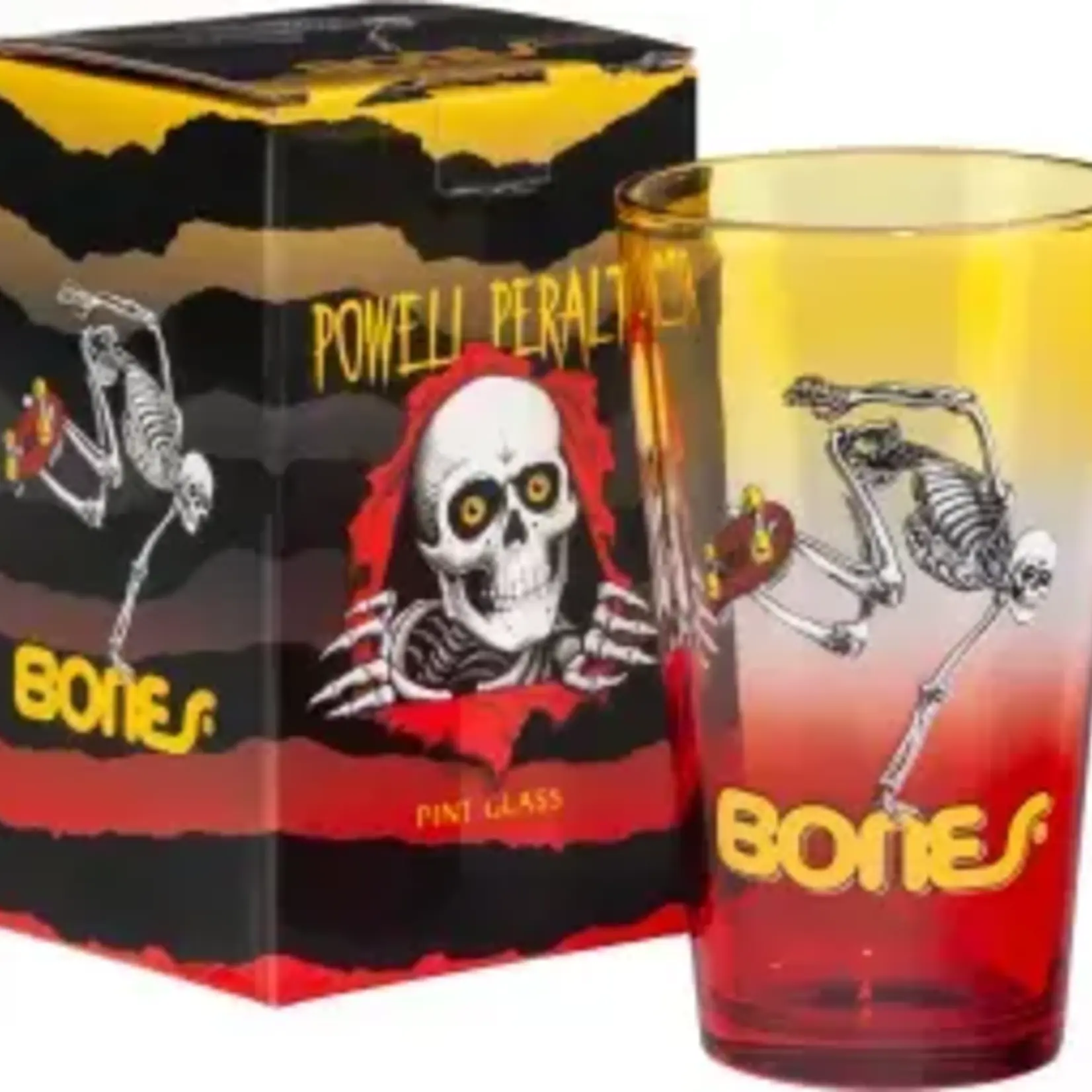 Powell Peralta Powell Peralta - Skateboard Skeleton Pint Glass Rasta