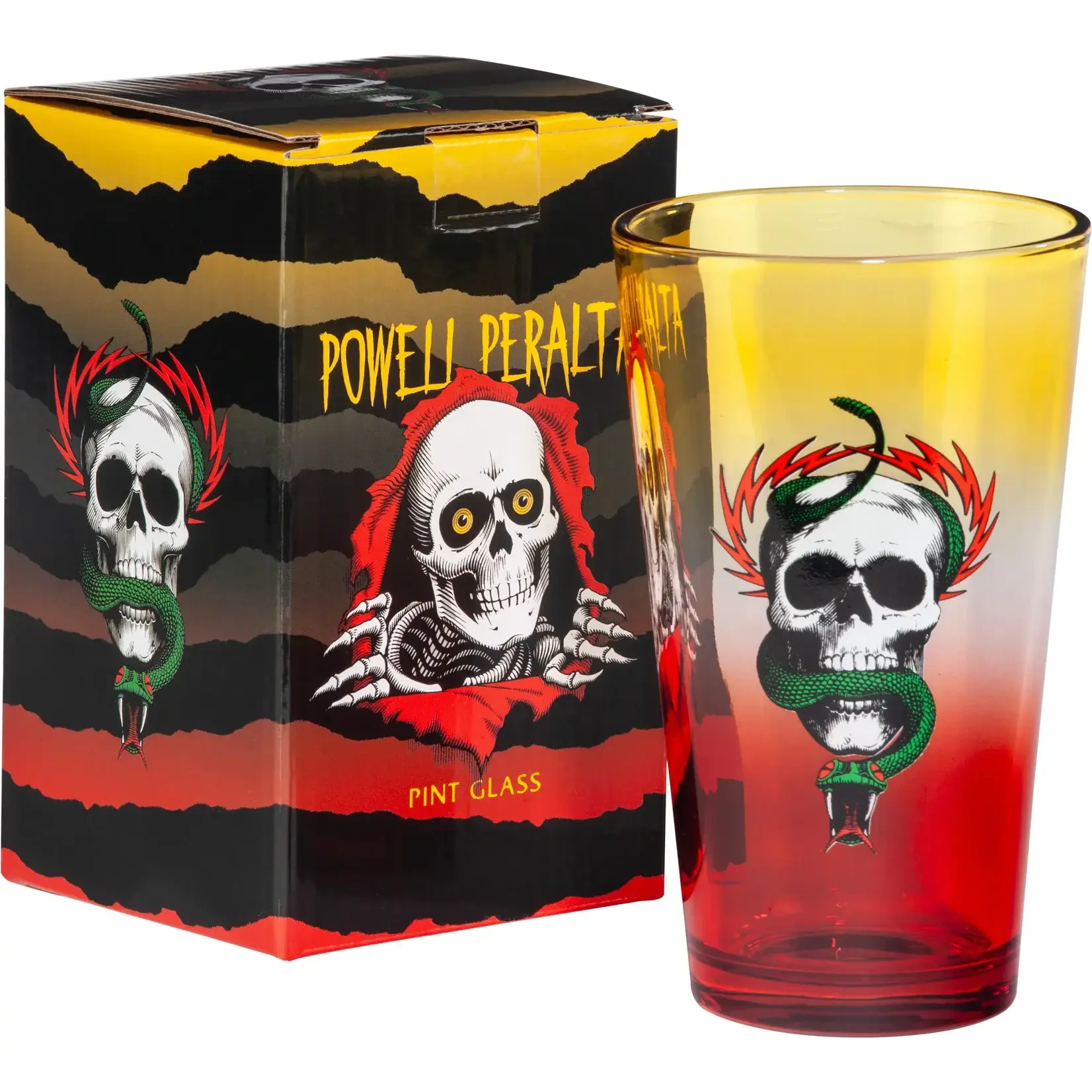 Powell Peralta Powell Peralta - McGill Skull & Snake Pint Glass Rasta