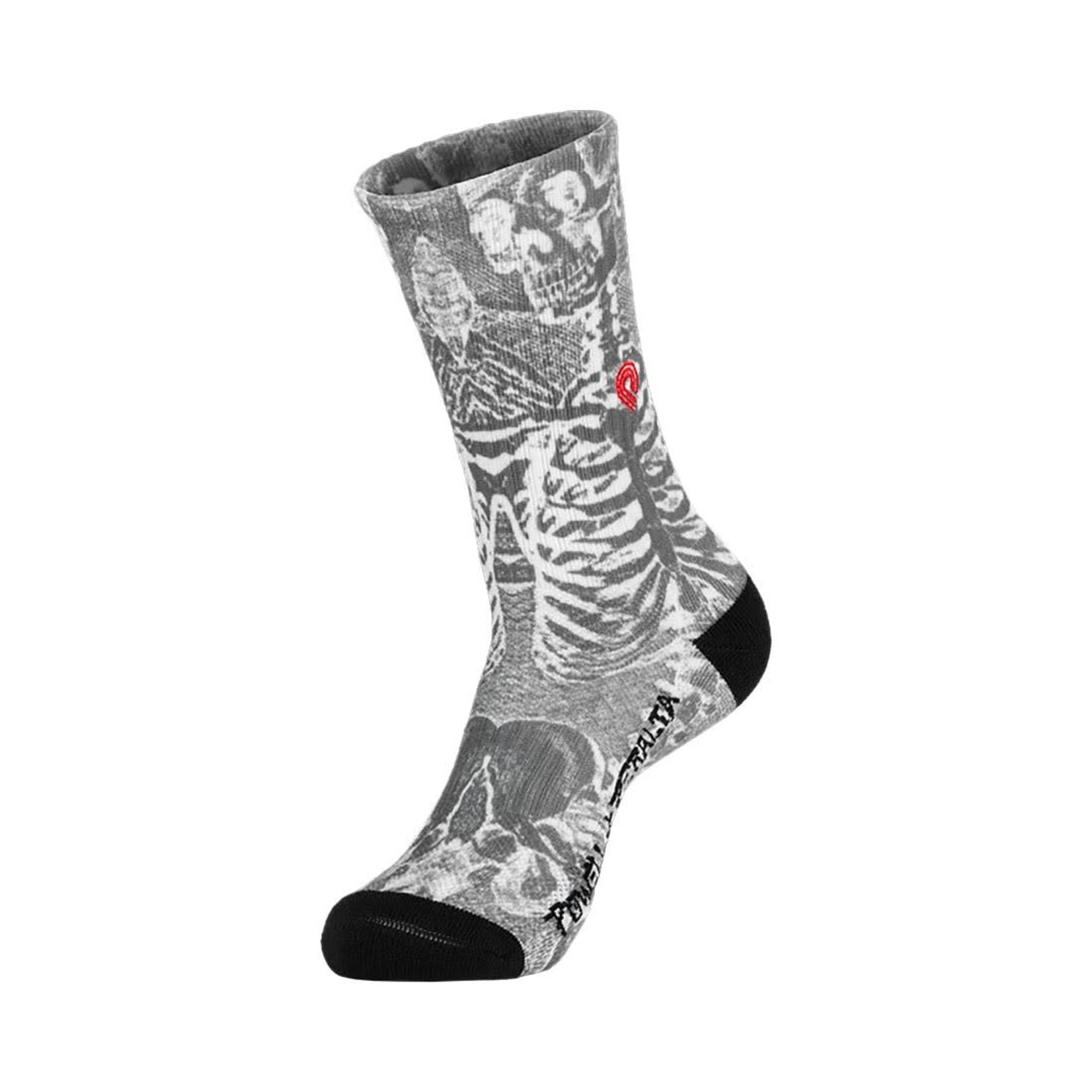 Powell Peralta Powell Peralta Skeleton Embroidered Socks Charcoal