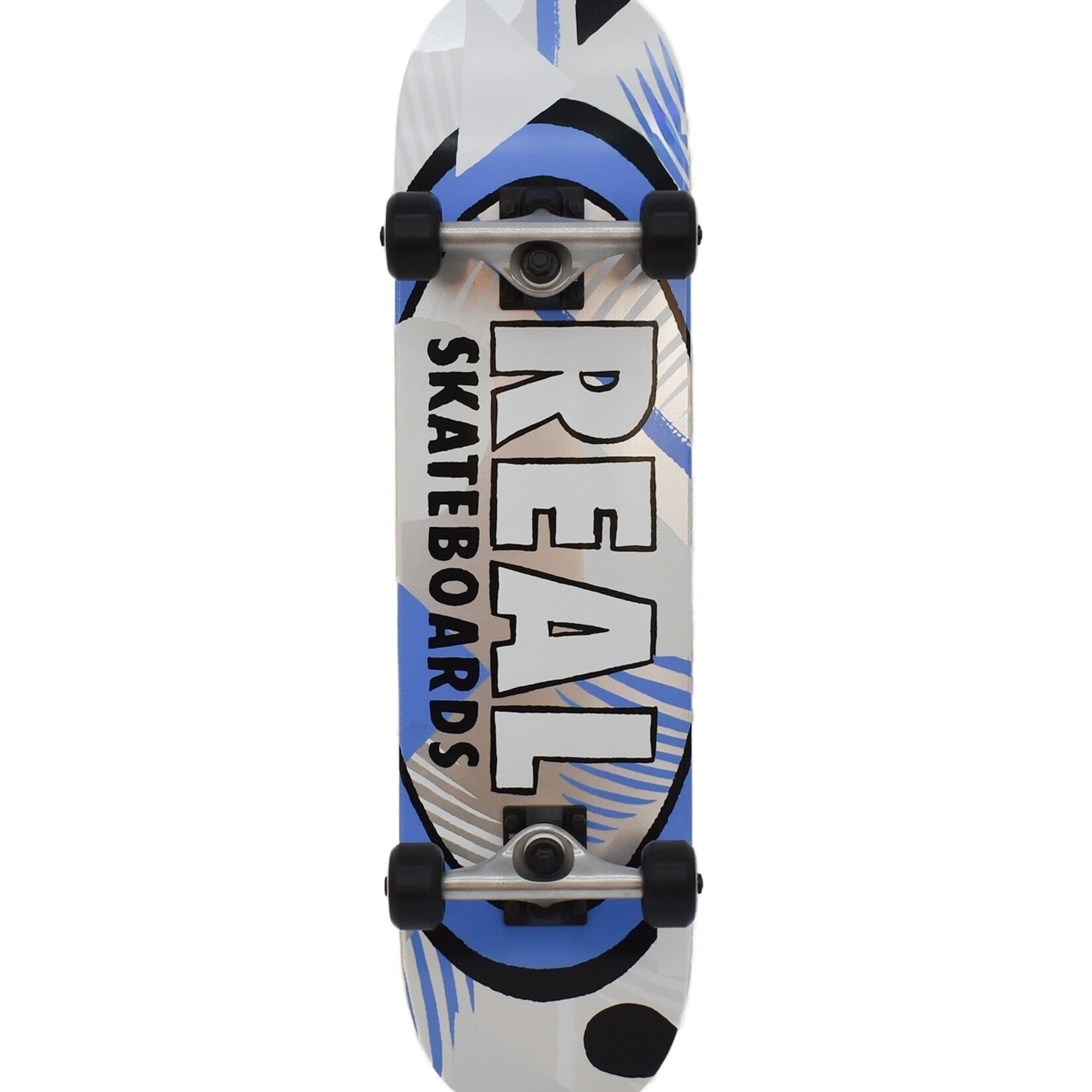Real Skateboards Real Skateboards - Hatched Oval Blue Complete 7.3"