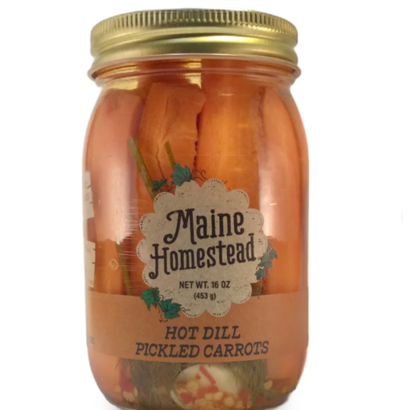 Maine Homestead Pickles Hot Dill Carrots 16oz