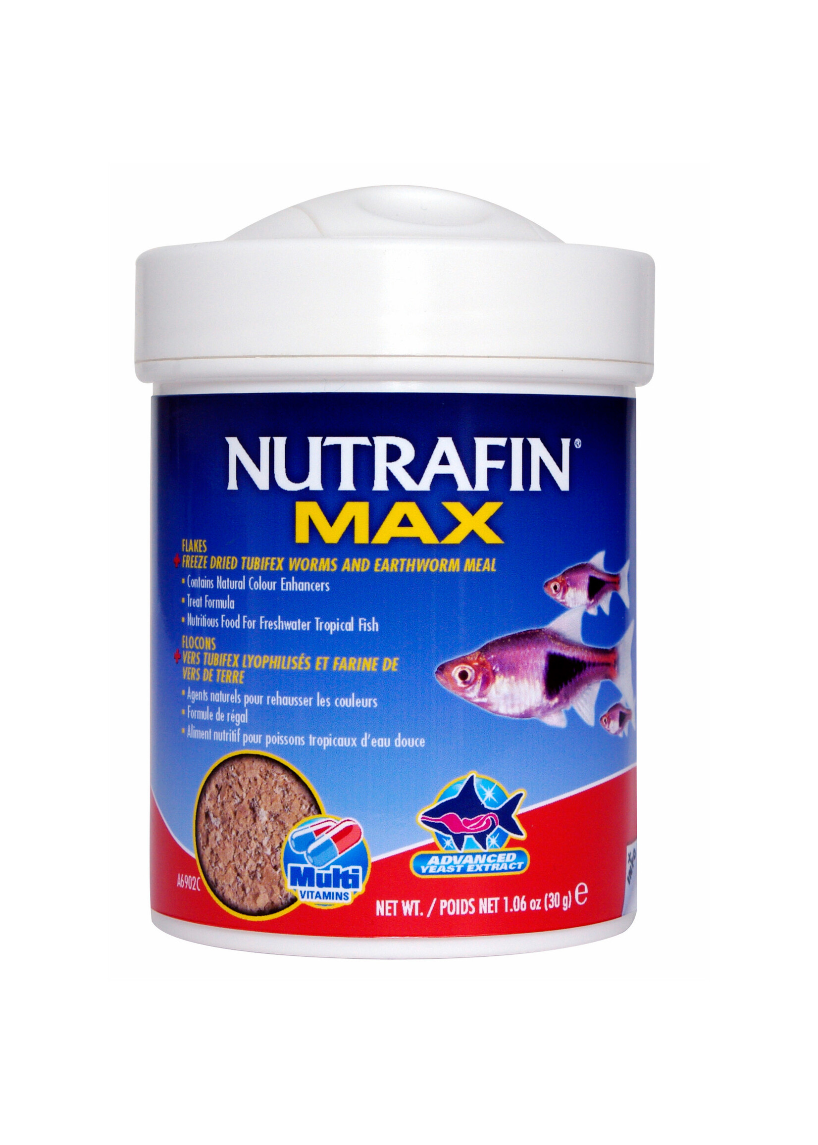 NUTRAFIN NUTRAFIN MAX FLOCONS VERS TUBIFEX POISSON TROPICAUX 30 G