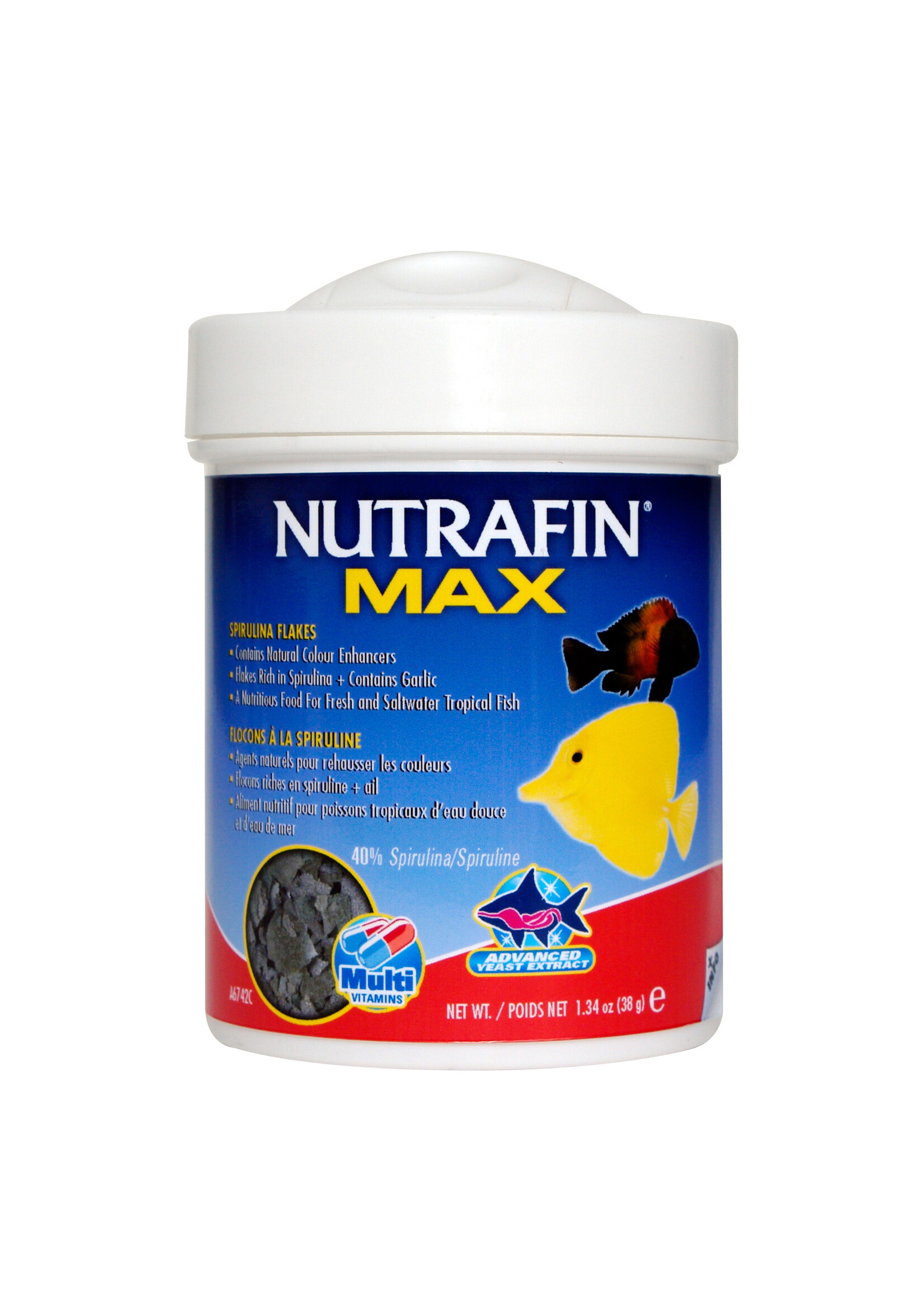 NUTRAFIN NUTRAFIN MAX FLOCONS ET SPIRULINE POISSONS TROPICAUX 38 G