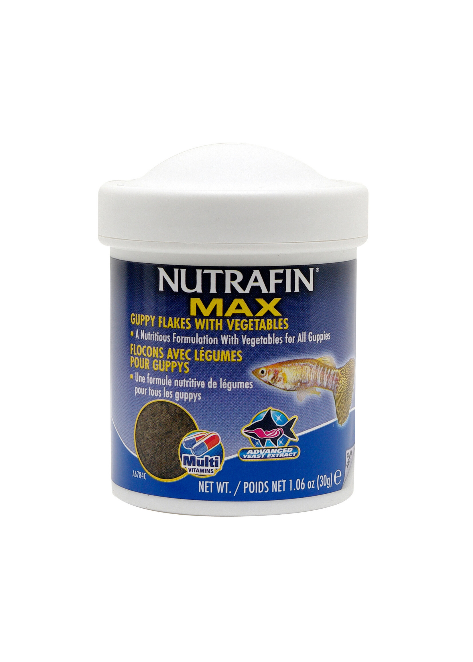 NUTRAFIN NUTRAFIN MAX FLOCONS AVEC LEGUMES POUR GUPPYS 30 G