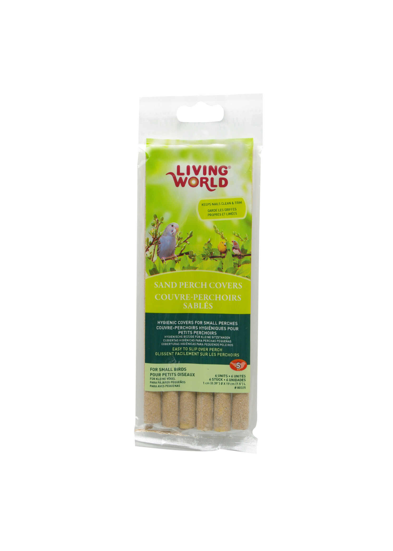 LIVING WORLD LW COUVRE-PERCHOIRS SABLES OISEAUX DE PETITE TAILLE PQT 6