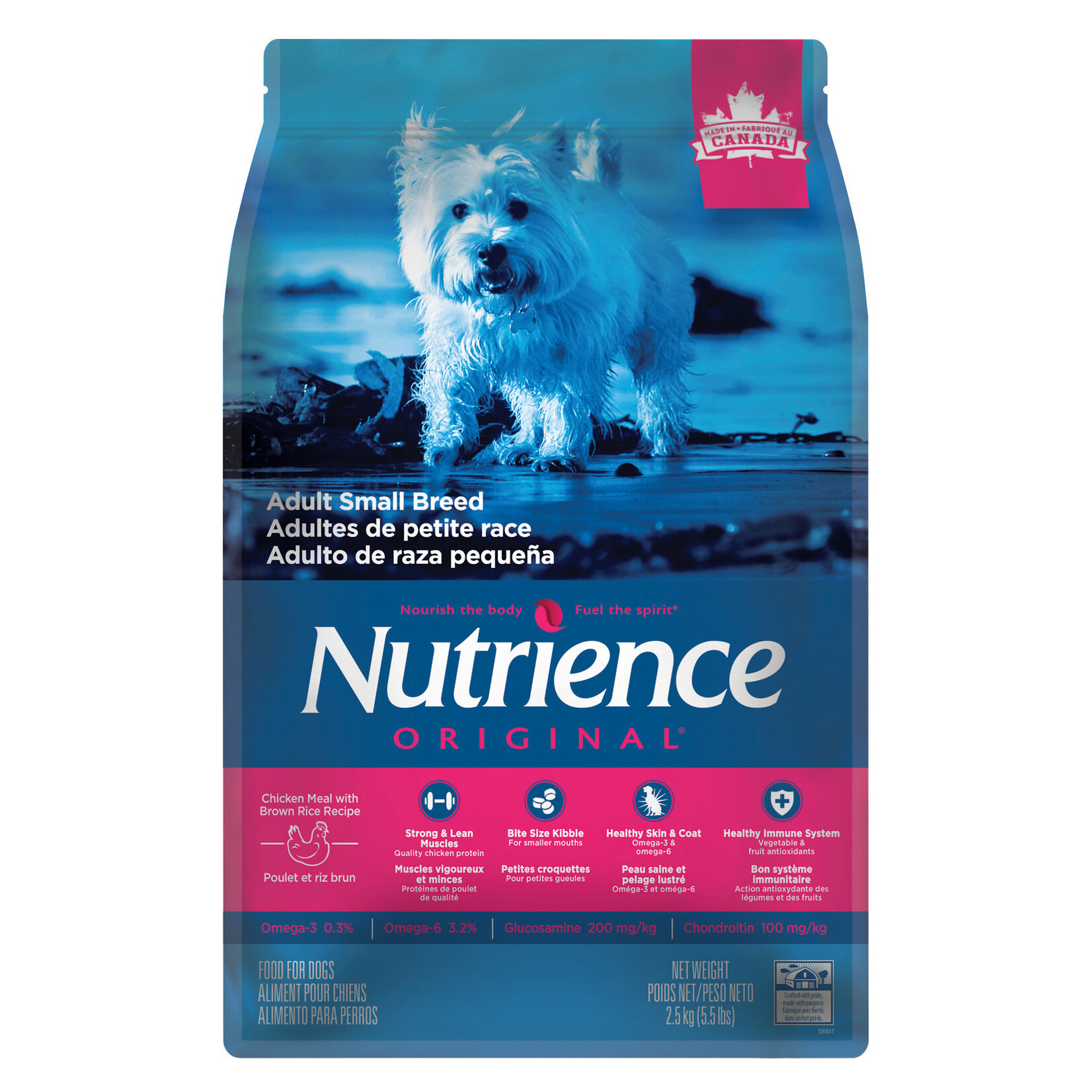 NUTRIENCE NUTRIENCE ORIGINAL CHIEN PR POULET/RIZ BRUN 2.5 KG