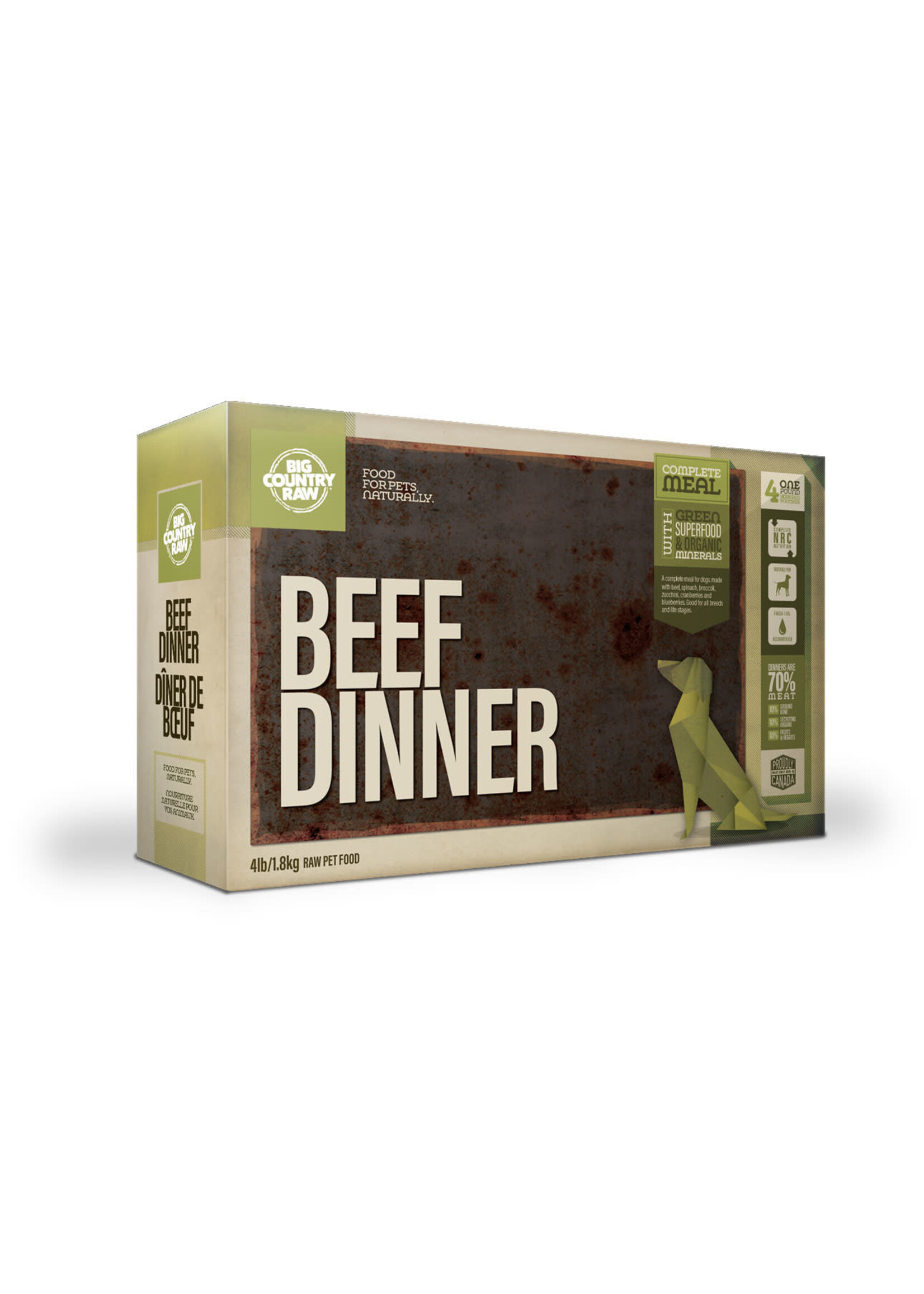 BIG COUNTRY RAW BCR DINER DE BOEUF 4 X 1 LB