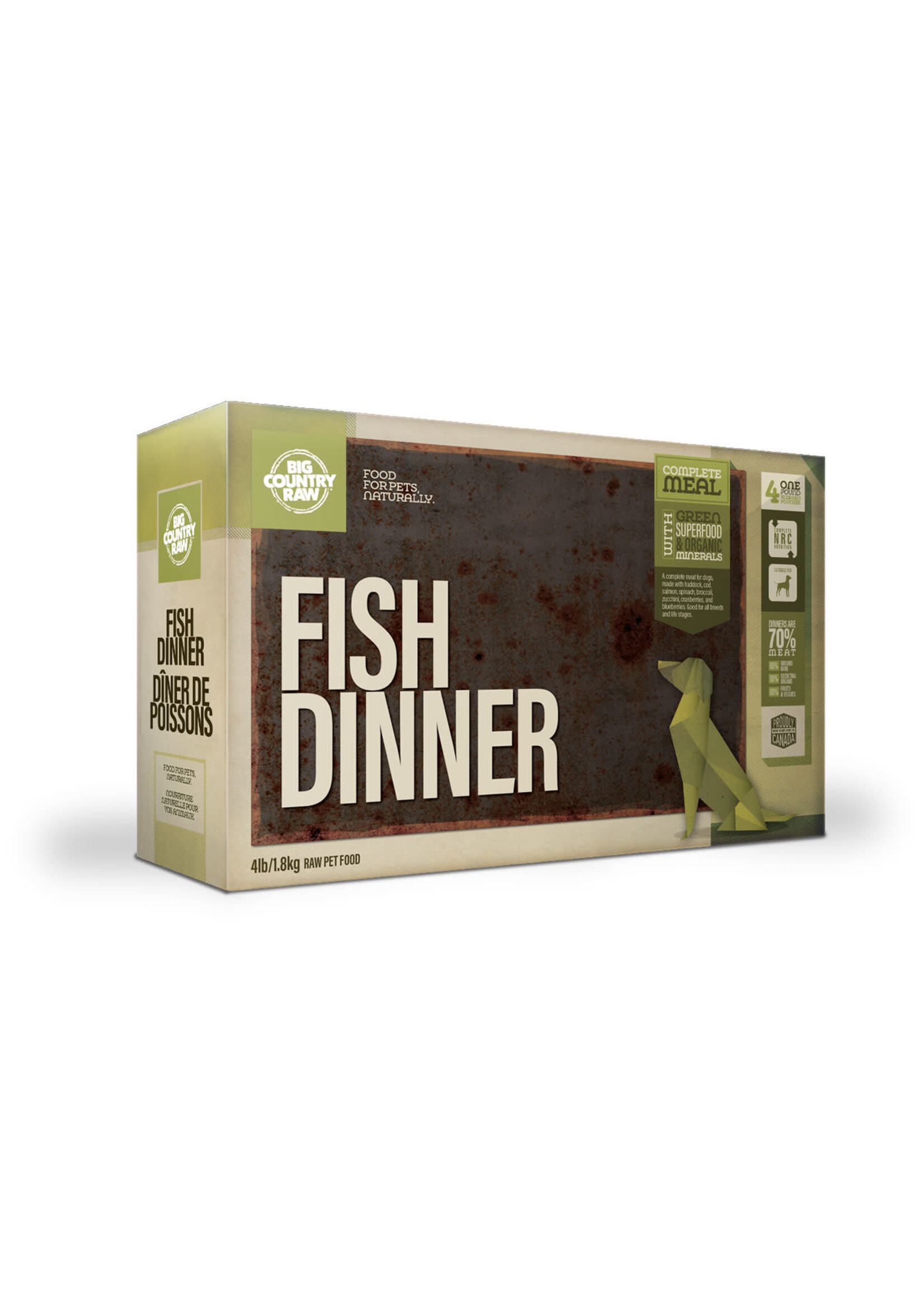BIG COUNTRY RAW BCR DINER DE POISSON 4 X 1LB