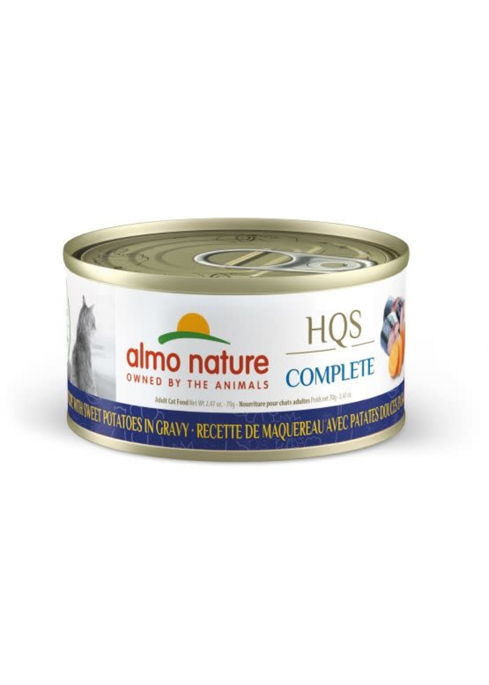 ALMO NATURE ALMO NATURE HQS COMPLETE CHAT- MAQUEREAU ET PATATE DOUCE EN SAUCE 70G