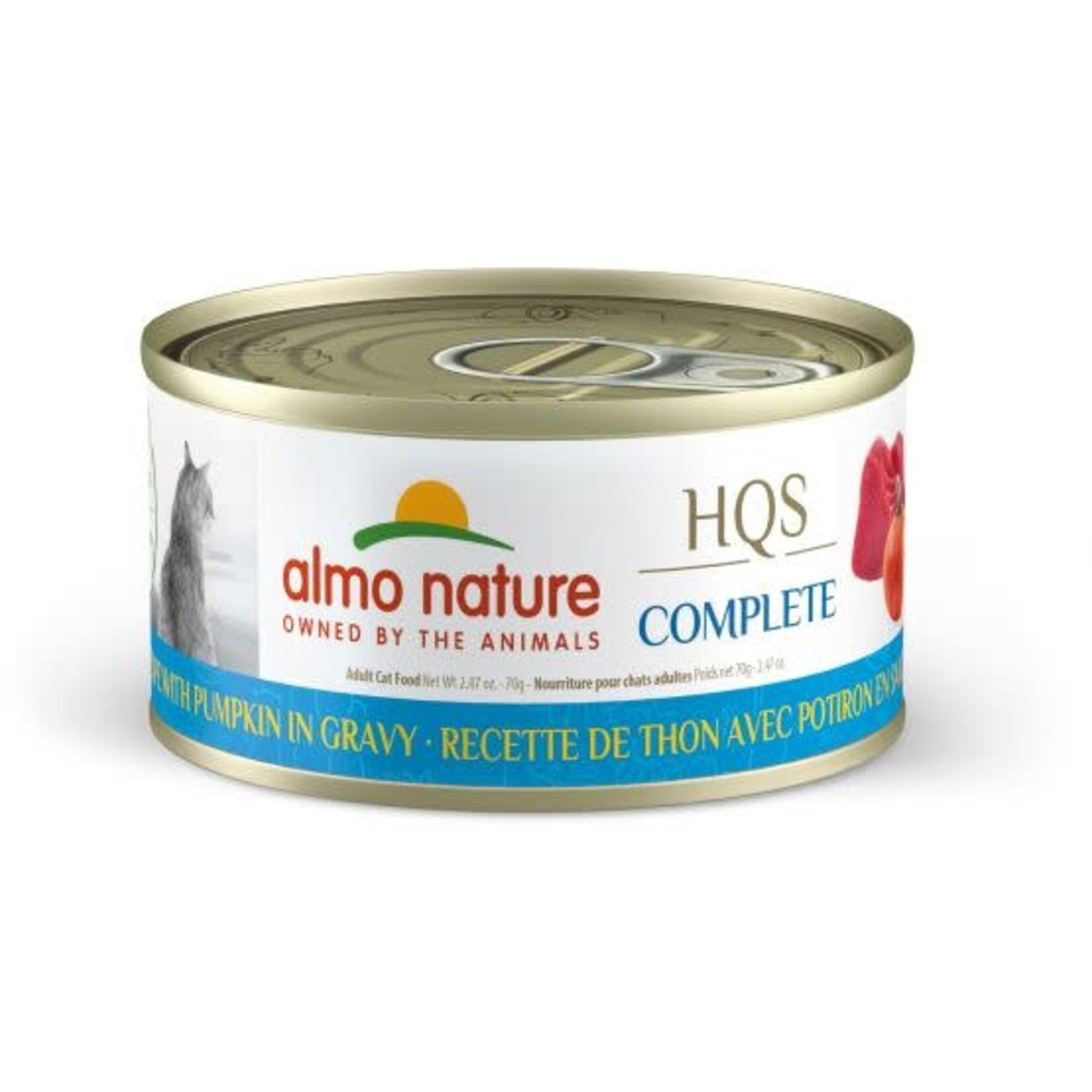 ALMO NATURE ALMO NATURE HQS COMPLETE CHAT- THON ET CITROUILLE EN SAUCE 70G