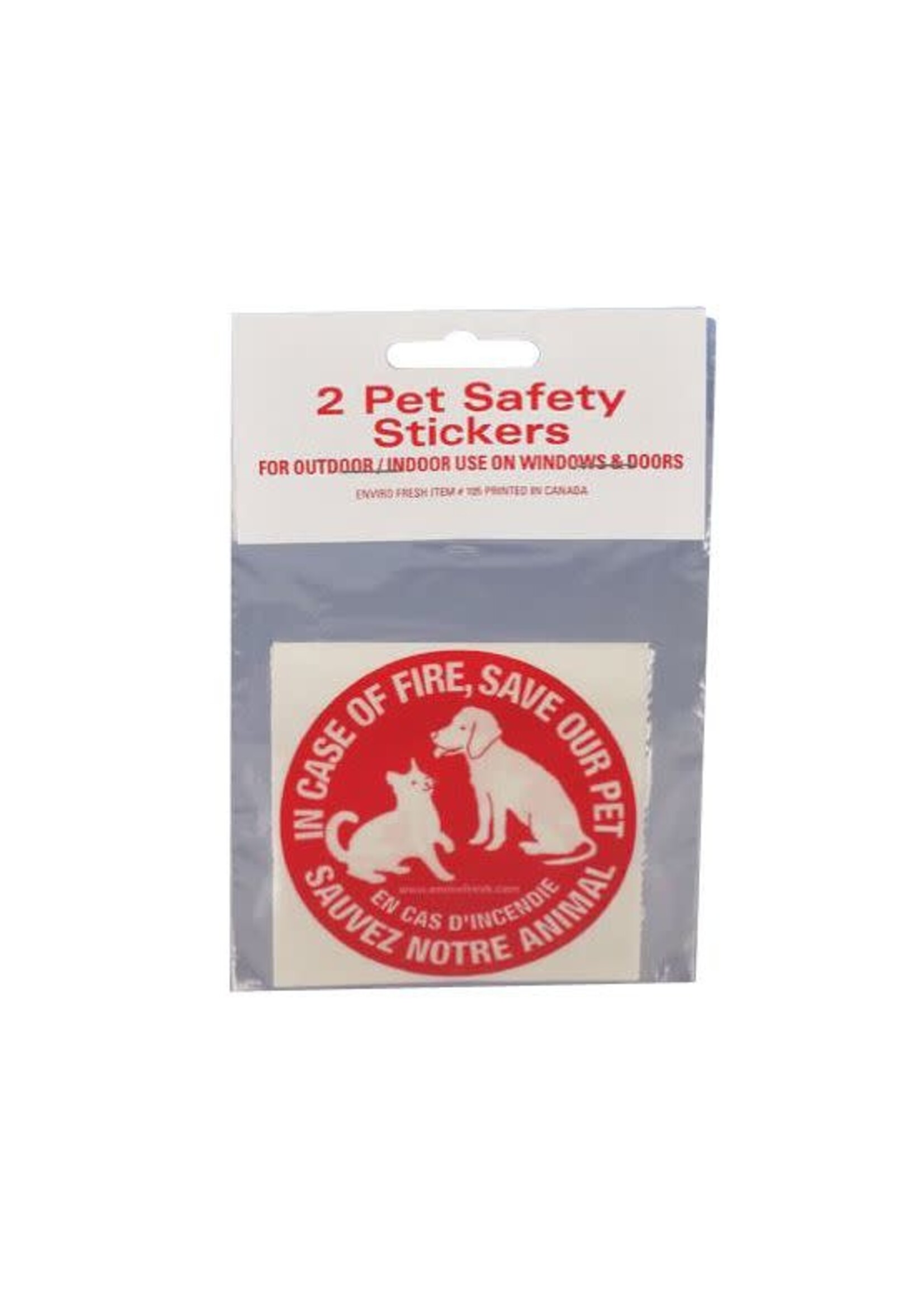 ENVIROFRESH AUTOCOLLANTS EN CAS D'INCENDIE SAUVEZ PQT 2