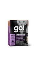 GO! SOLUTIONS GO TETRA PAK CHAT CARNIVORE POULET/DINDE/CANARD SANS GRAINS 6.4 OZ