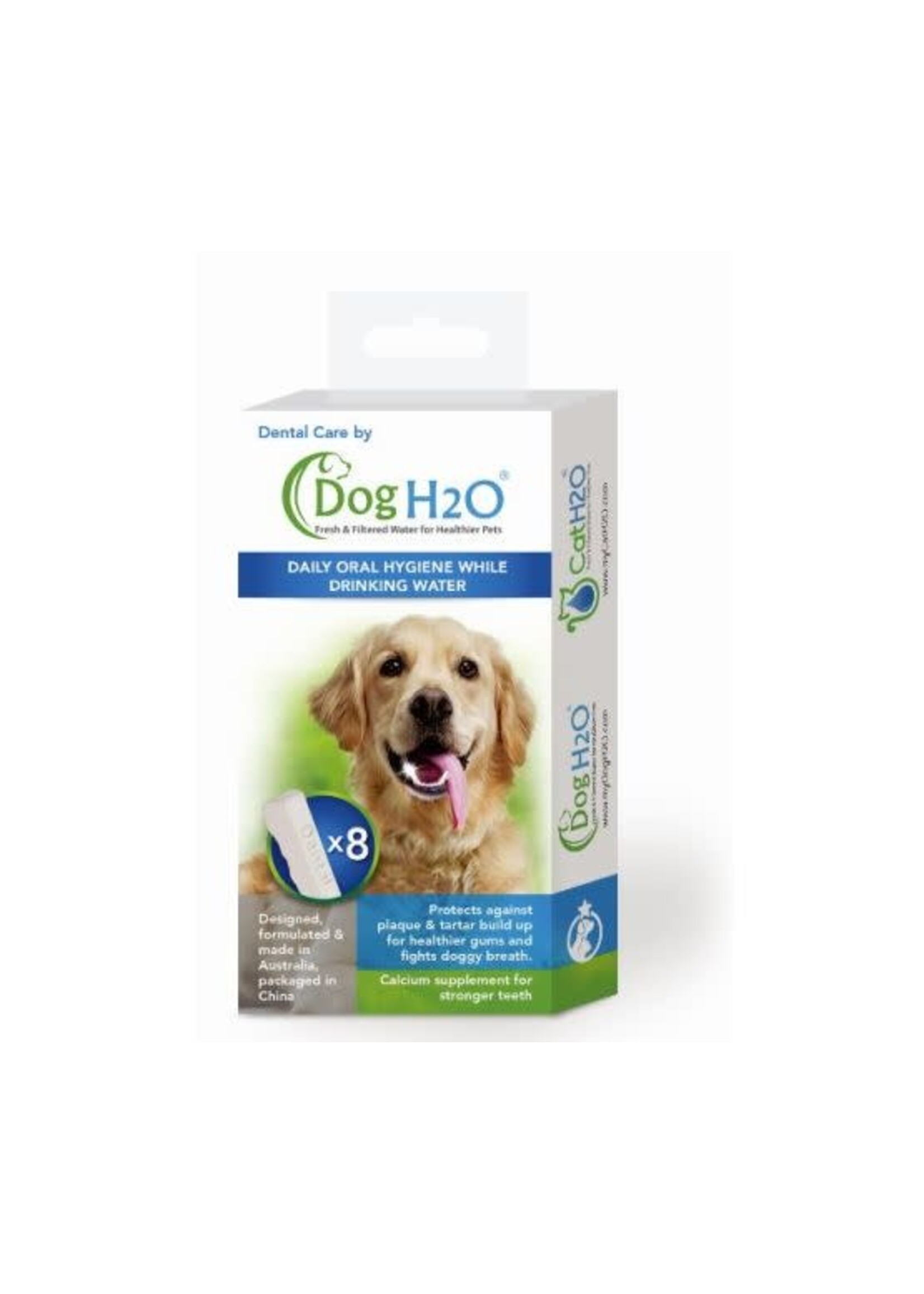 H2O COMPRIMES DISSOUDRE DENTAL CHIEN/CHAT PQT 8