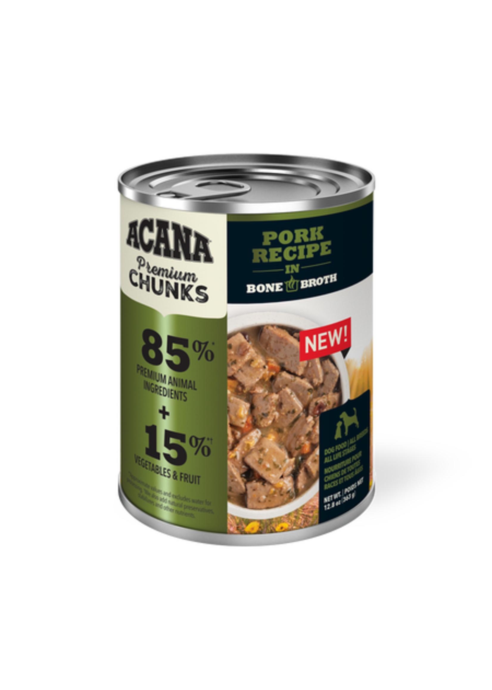 ACANA ACANA NOURRITURE HUMIDE CHIEN RAGOUT PORC/BOUILLON D OS 12.8 OZ