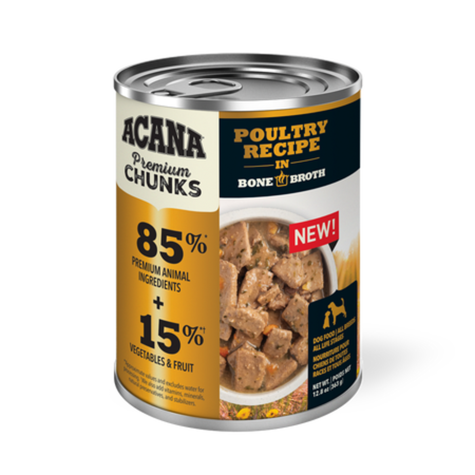 ACANA ACANA NOURRITURE HUMIDE CHIEN RAGOUT POULET/BOUILLON D OS 12.8 OZ