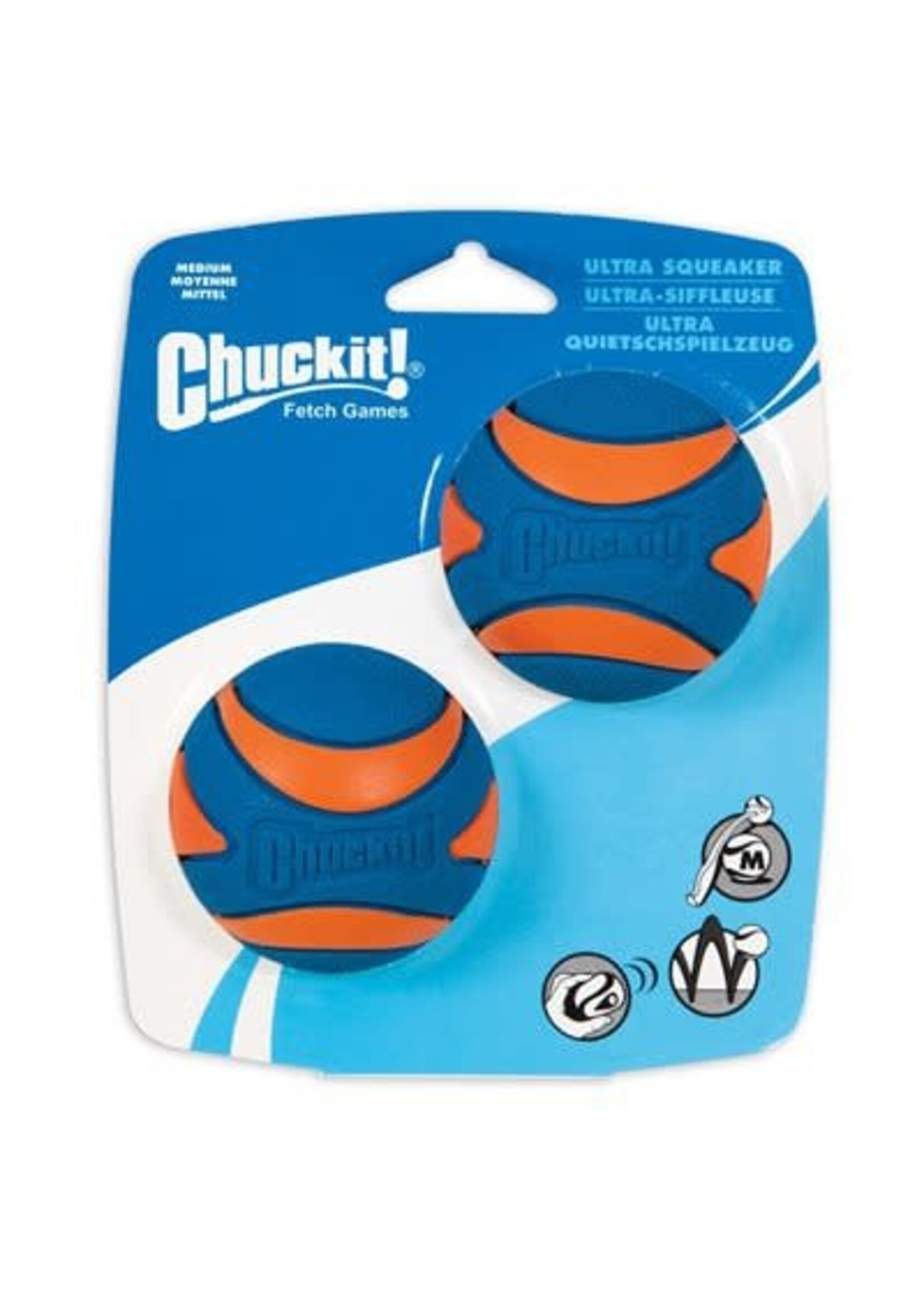 CHUCK-IT CHUCK IT BALLE ULTRA AVEC COUI MEDIUM PAQUET 2