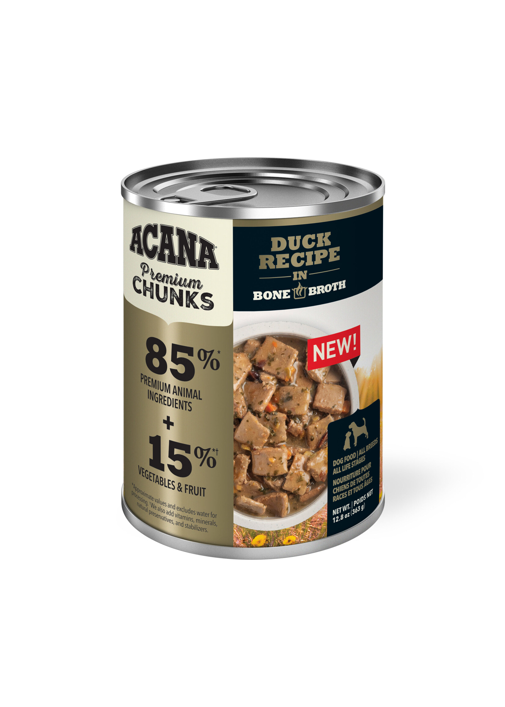 ACANA ACANA NOURRITURE HUMIDE CHIEN RAGOUT CANARD/BOUILLON D OS 12.8 OZ