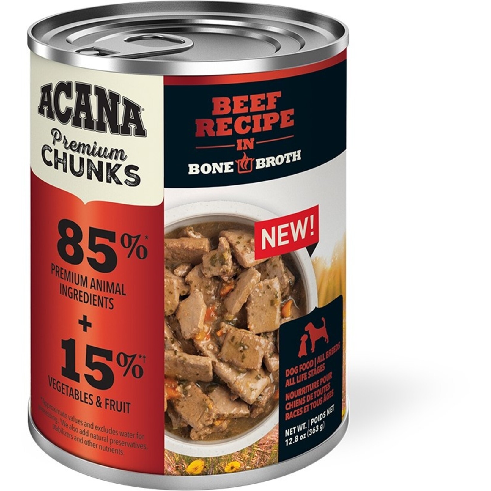 ACANA ACANA NOURRITURE HUMIDE CHIEN RAGOUT BOEUF/BOUILLON D OS 12.8 OZ