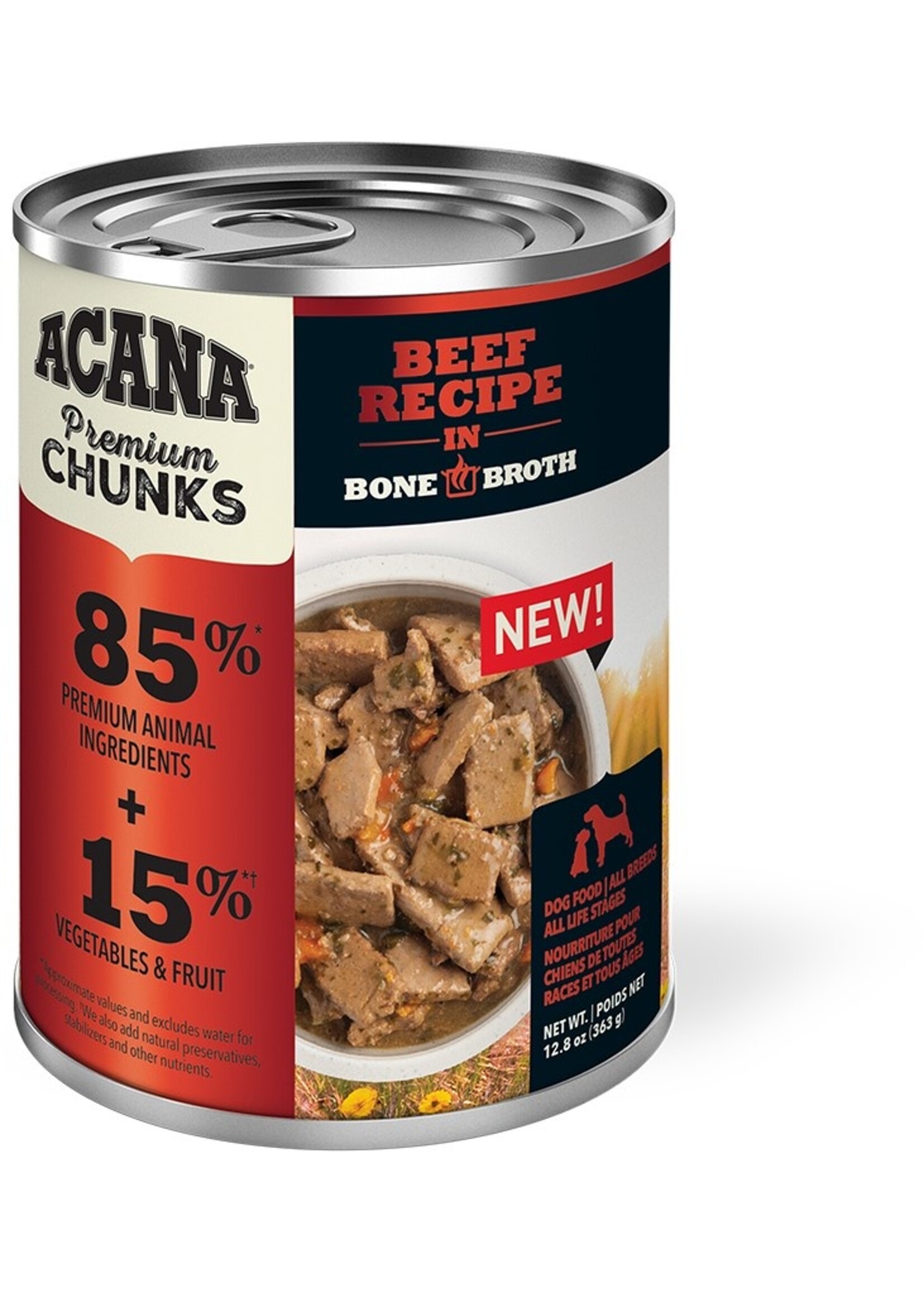 ACANA ACANA NOURRITURE HUMIDE CHIEN RAGOUT BOEUF/BOUILLON D OS 12.8 OZ