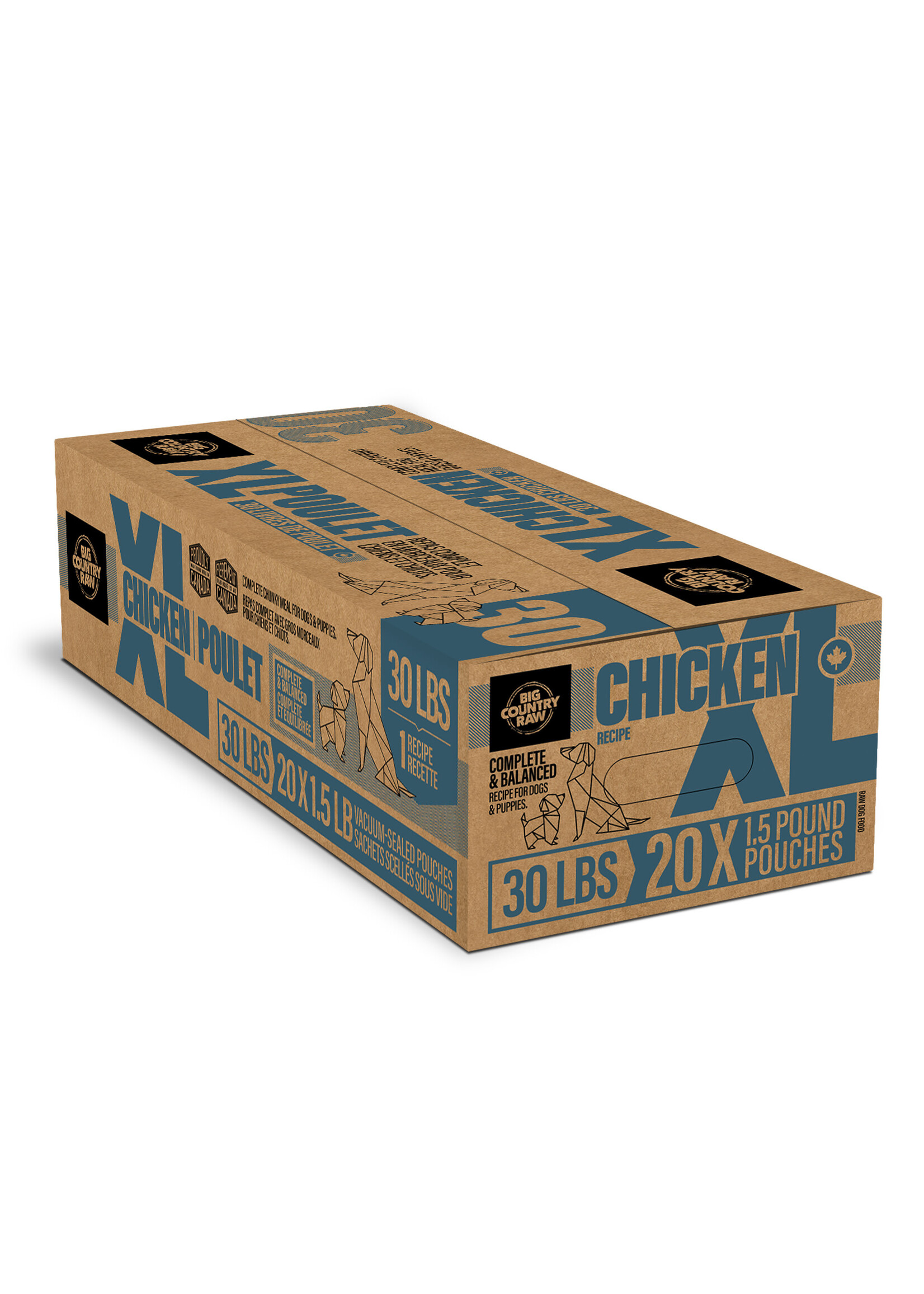 BIG COUNTRY RAW BCR FORFAIT POULET XL 30 LBS