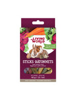 LIVING WORLD LIVING WORLD BATONNETS AU LÉGUME POUR PETIT ANIMAUX 60 G
