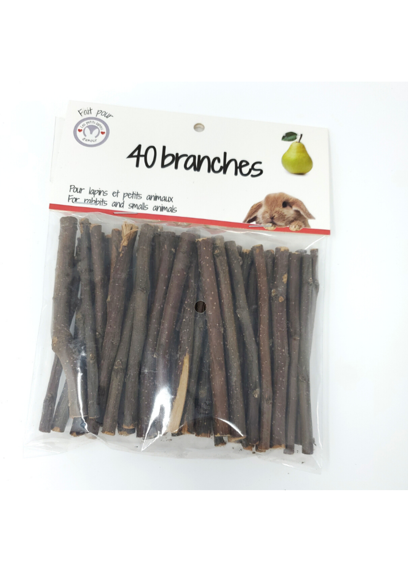 LES PETITS LAPINS D'AMOUR BRANCHES DE POIRIER PQT 40