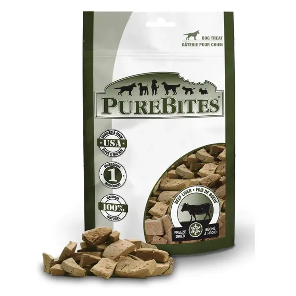 PUREBITES CHIEN FOIE DE BOEUF 57G Distribution Gilles StJean Inc