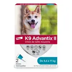 K9 ADVANTIX ll ADVANTIX II CHIEN 4.5KG-11KG PUCES/TIQUES/MOUSTIQUES 2PQT