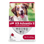 K9 ADVANTIX ll ADVANTIX II CHIEN 11KG-25KG PUCES/TIQUES/MOUSTIQUES 2PQT