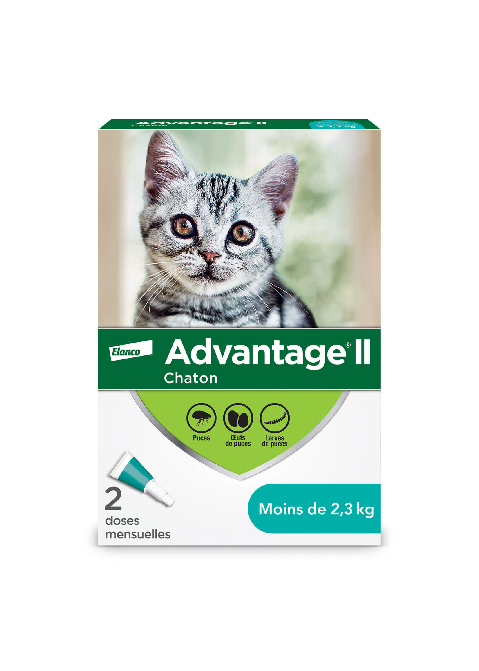 ADVANTAGE 11 ADVANTAGE II CHATON 2 DOSES 2.3 KG ET MOINS
