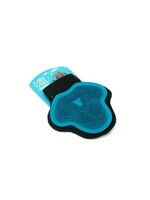 MESSY MUTTS GANT DE TOILETTAGE AVEC BROSSE SILICONE BLEU