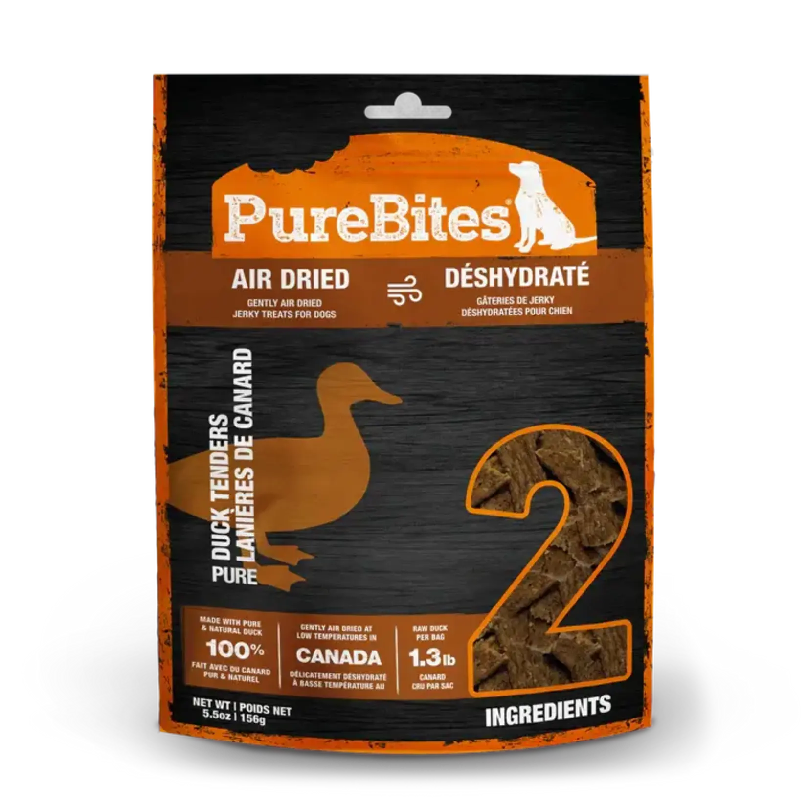 PUREBITES PUREBITES CHIEN JERKY CANARD 156 G