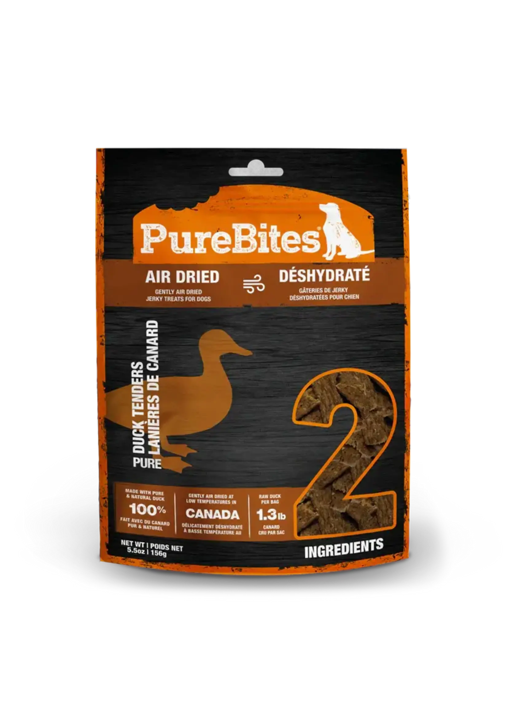 PUREBITES PUREBITES GATERIE POUR CHIEN-JERKY DE CANARD 156 G