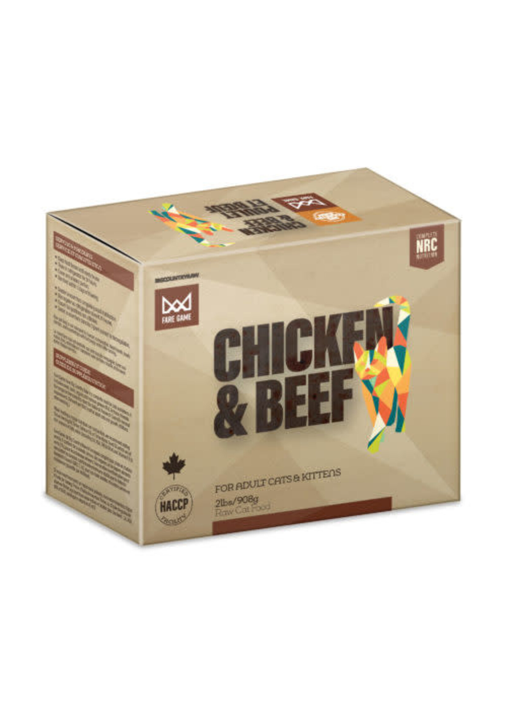 BIG COUNTRY RAW BCR FARE GAME POULET-BOEUF  4 X 1/2 LB