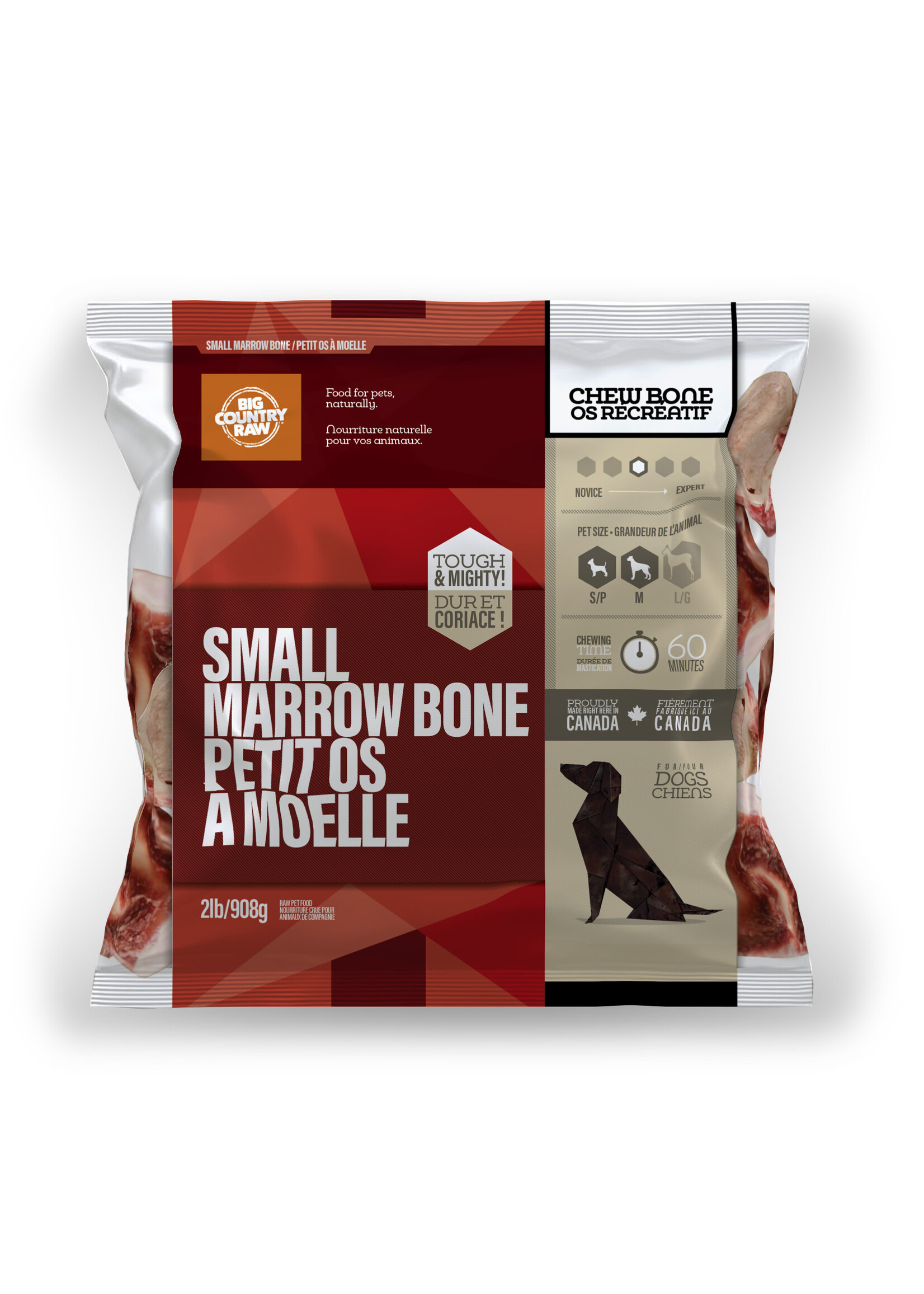 BIG COUNTRY RAW BCR OS A MOELLE BOEUF SMALL 2 LBS