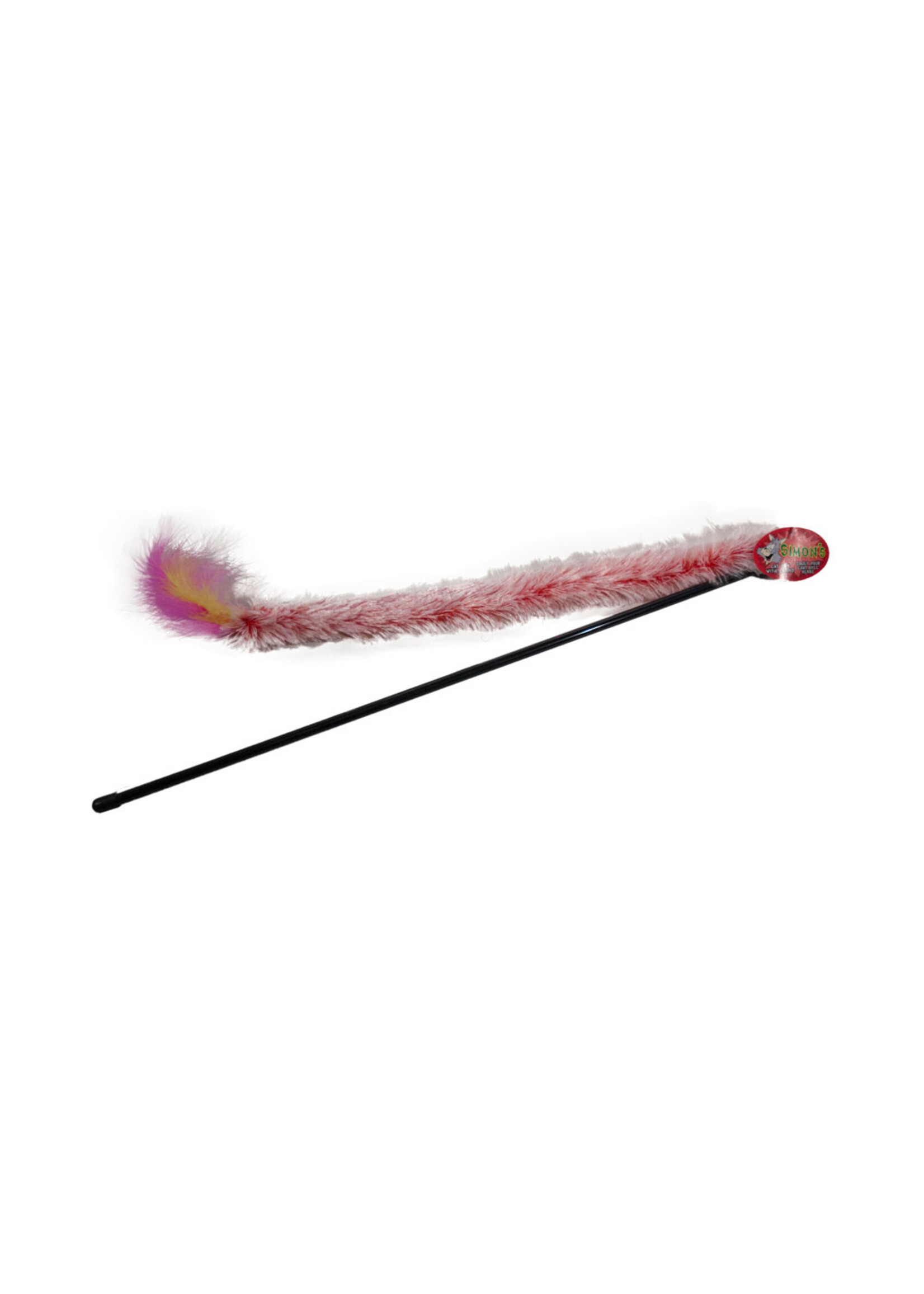 AGACE CHAT AVEC PLUMES 22''