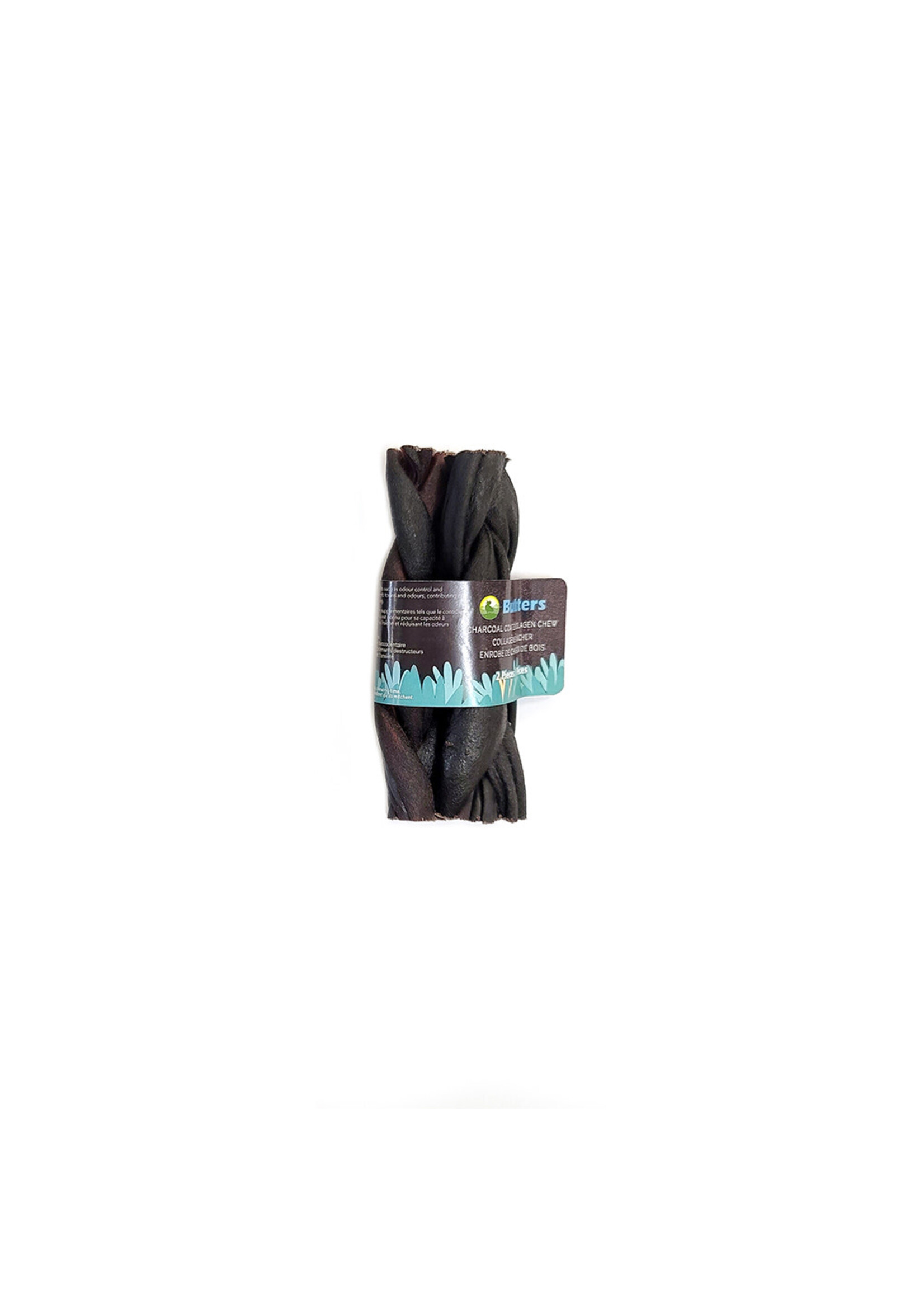 BULLSTERS TRESSE DE COLLAGENE AU CHARBON 6'' PQT 2