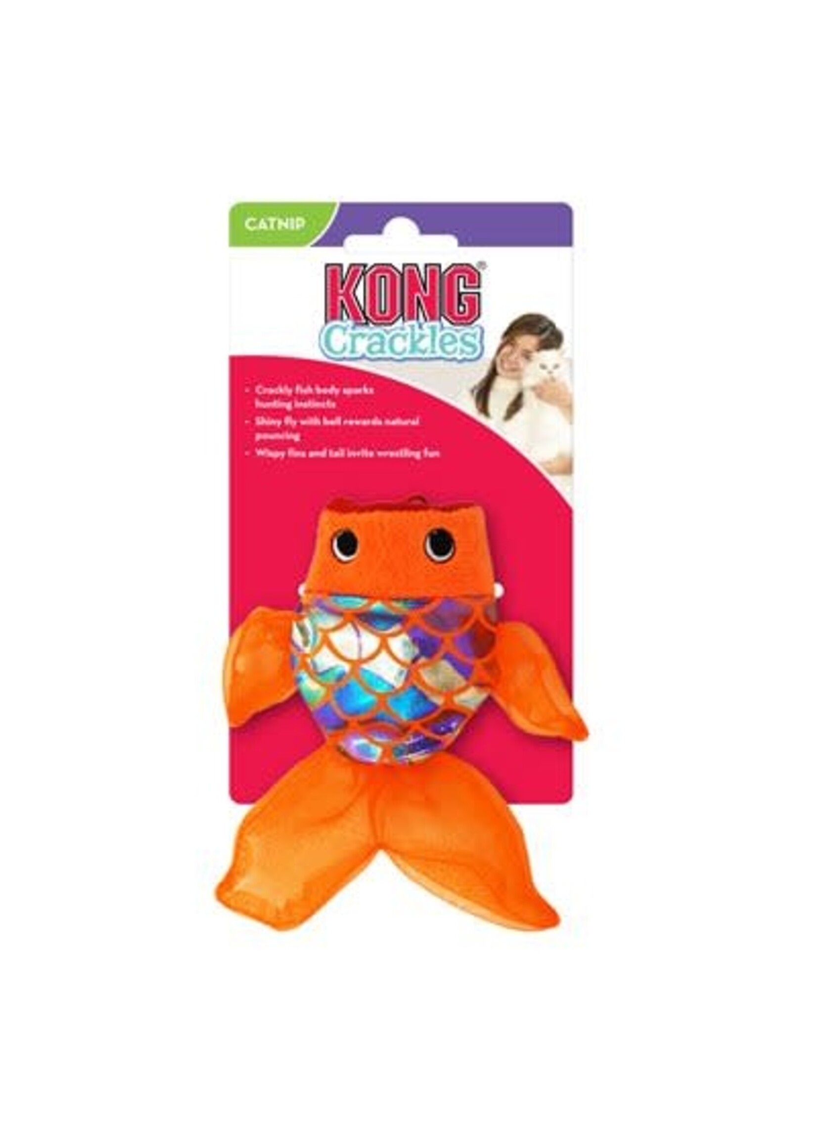KONG KONG JOUET POUR CHAT CRACKLES POISSON