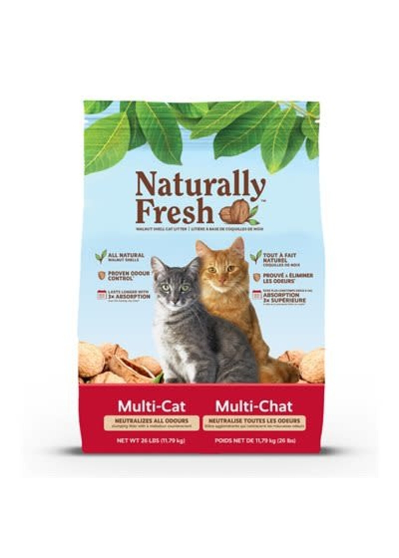 NATURALLY FRESH LITIERE GRENOBLE 26LBS AGGLOMERANTE MULTI-CHATS
