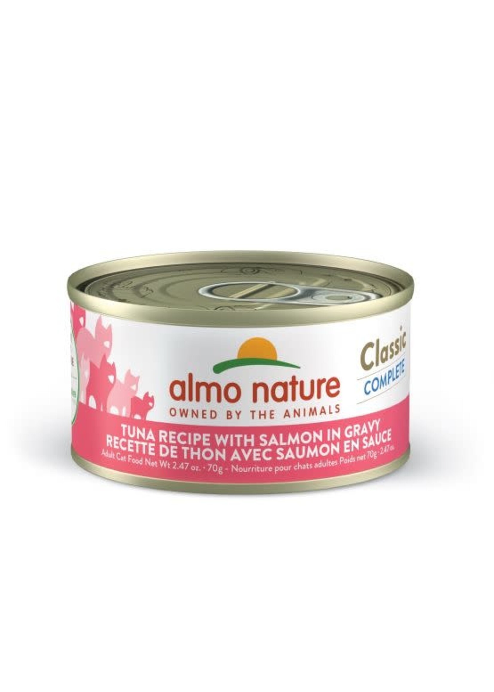 ALMO NATURE ALMO CLASSIC COMPLETE CHAT 70G THON SAUMON EN SAUCE