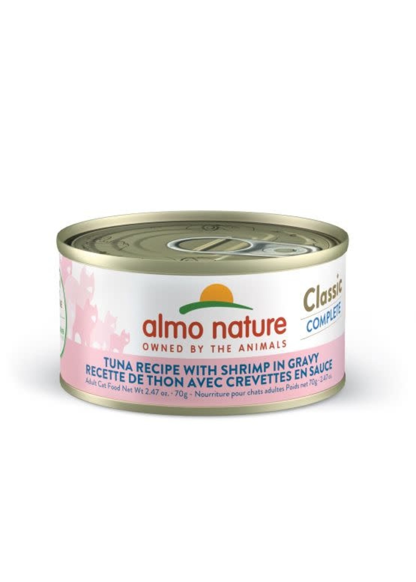 ALMO NATURE ALMO CLASSIC COMPLETE CHAT 70G THON/CREVETTE EN SAUCE