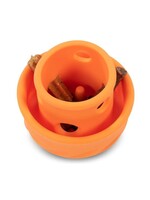 MESSY MUTTS JOUET CHAMPIGNON 4'' EN CAOUTCHOUC ORANGE