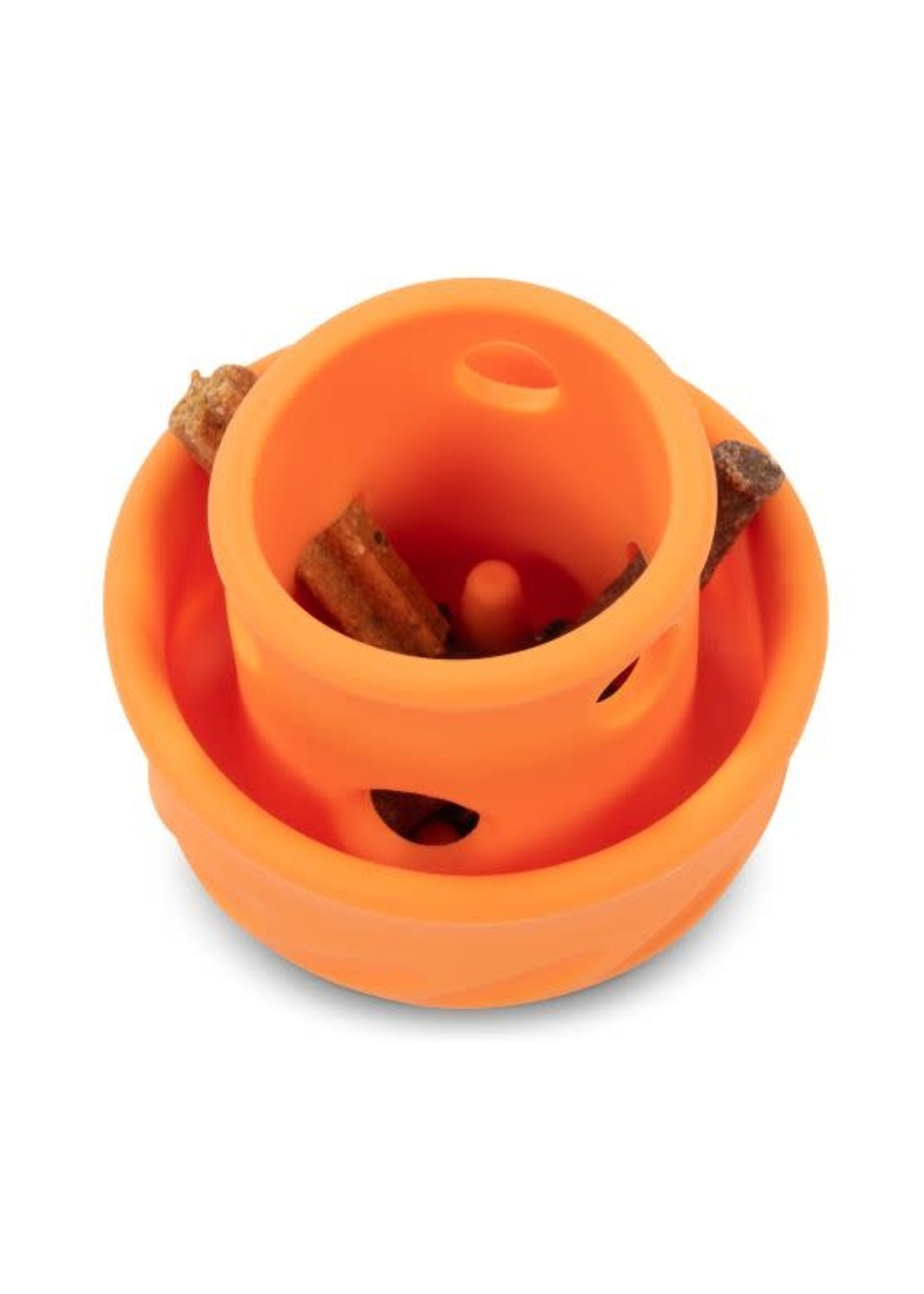 MESSY MUTTS JOUET CHAMPIGNON 4'' EN CAOUTCHOUC ORANGE