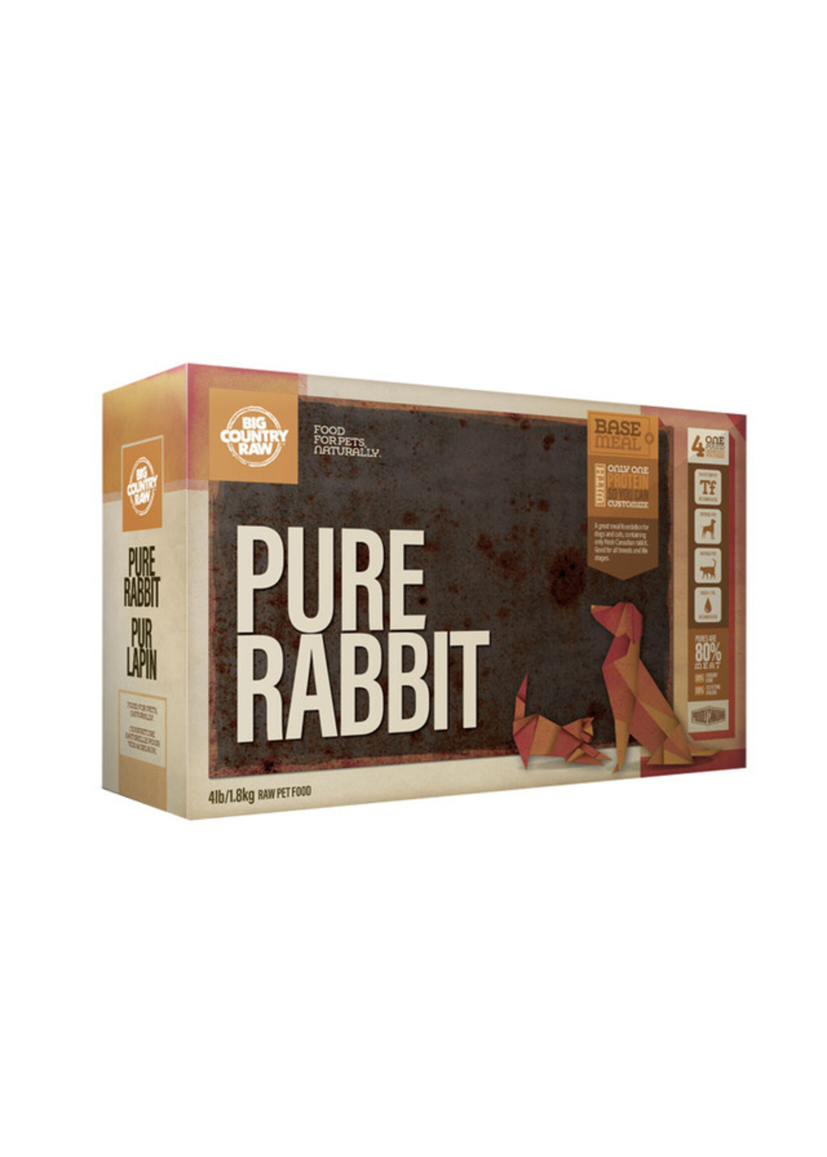 BIG COUNTRY RAW BCR PUR LAPIN 4X1 LB